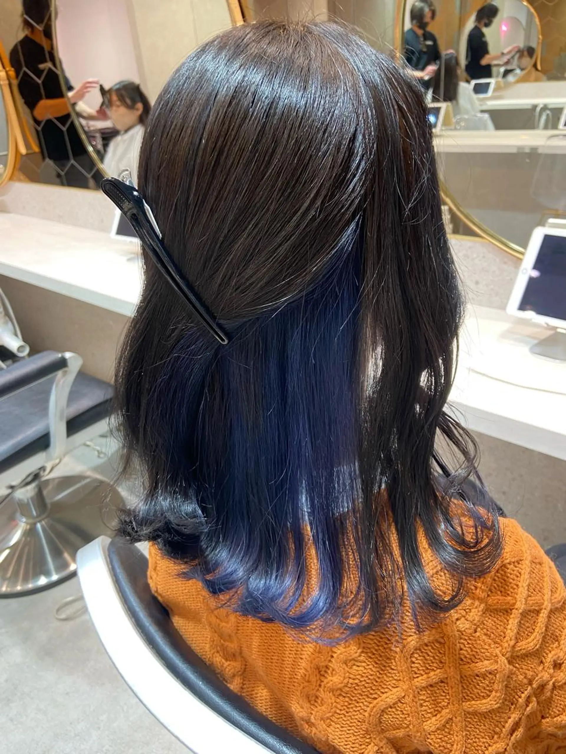 ミディアム くびれヘア 韓国風ヘア 新宿/韓国ヘア 中明度カラー/かやのヘアスタイル