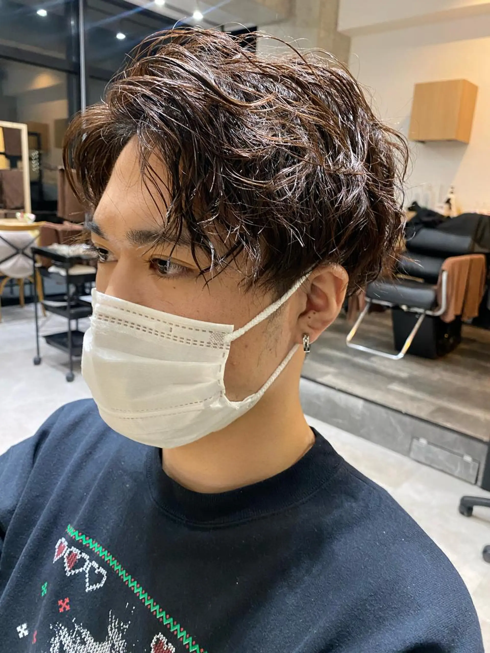 ミディアム パーマ メンズ カット パーマ トリートメント Dxxxx III所属・似合う髪型が 分からない方へのヘアスタイル