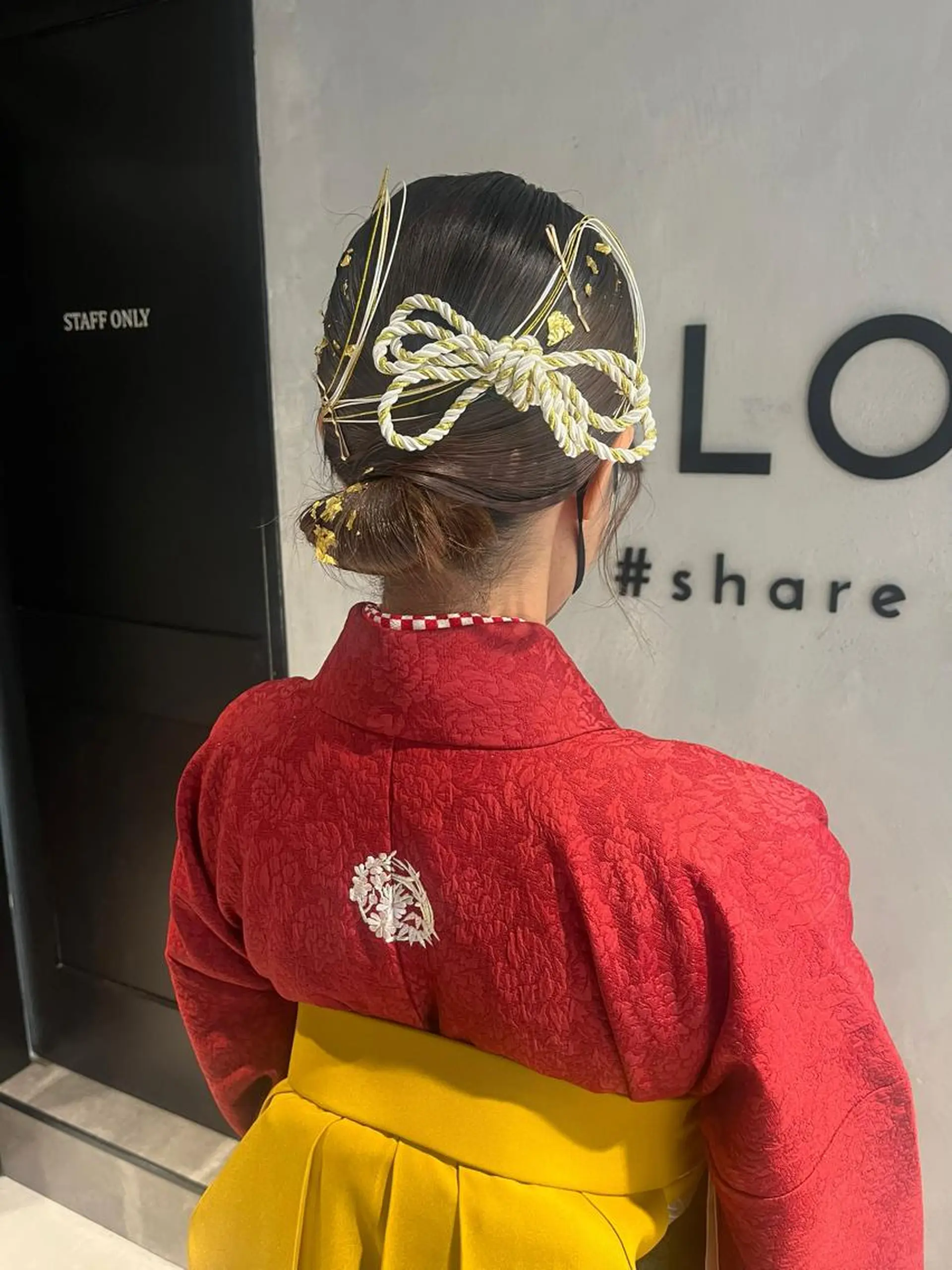 ミディアム お団子ヘア 卒業式のヘアスタイル 着付け 隠れ家サロンso you所属・yukimi .のヘアスタイル