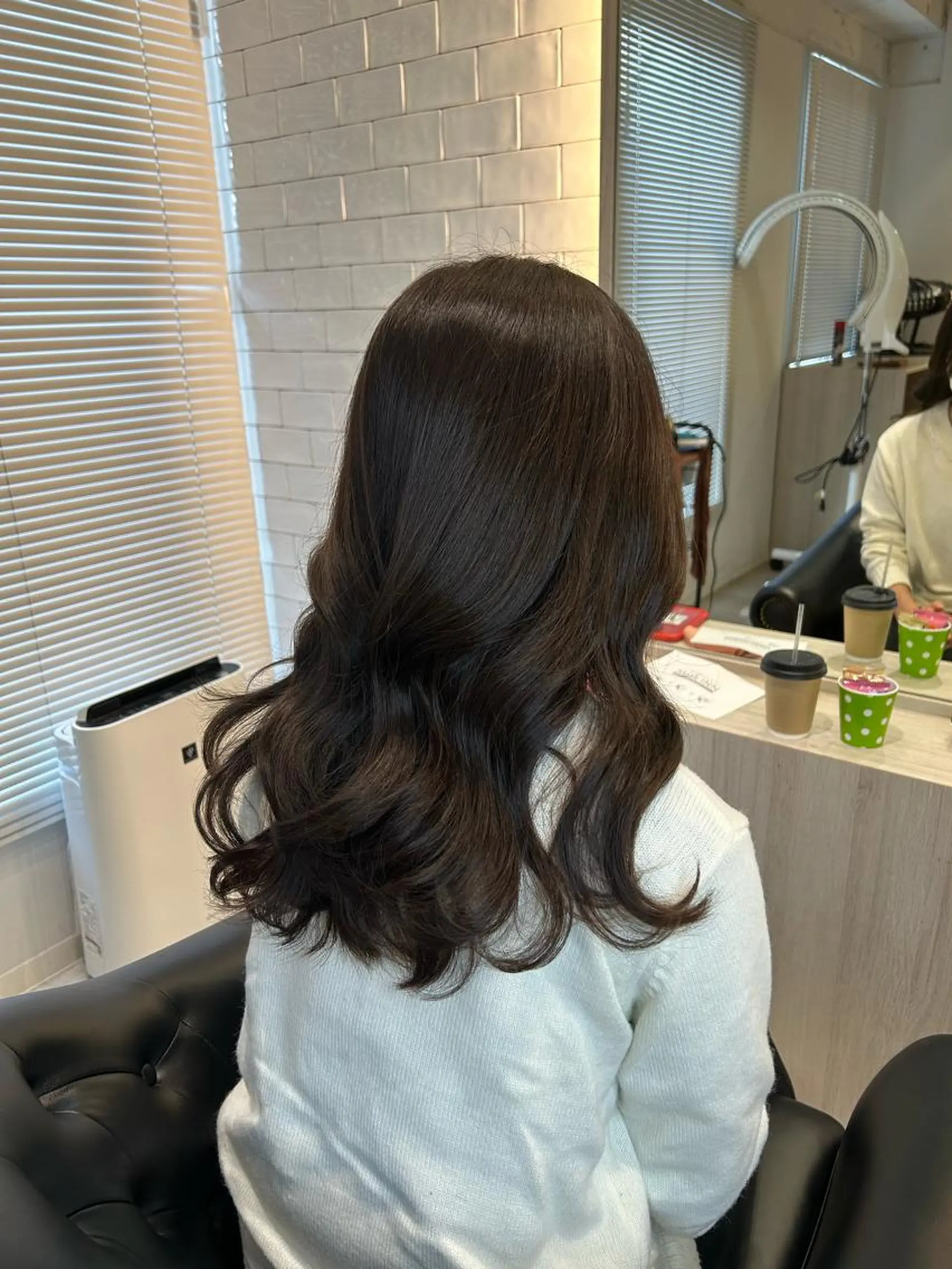 ロング カラー カット ヘアカラー トリートメント emi/髪質改善/ 韓国風/艶カラーのヘアスタイル