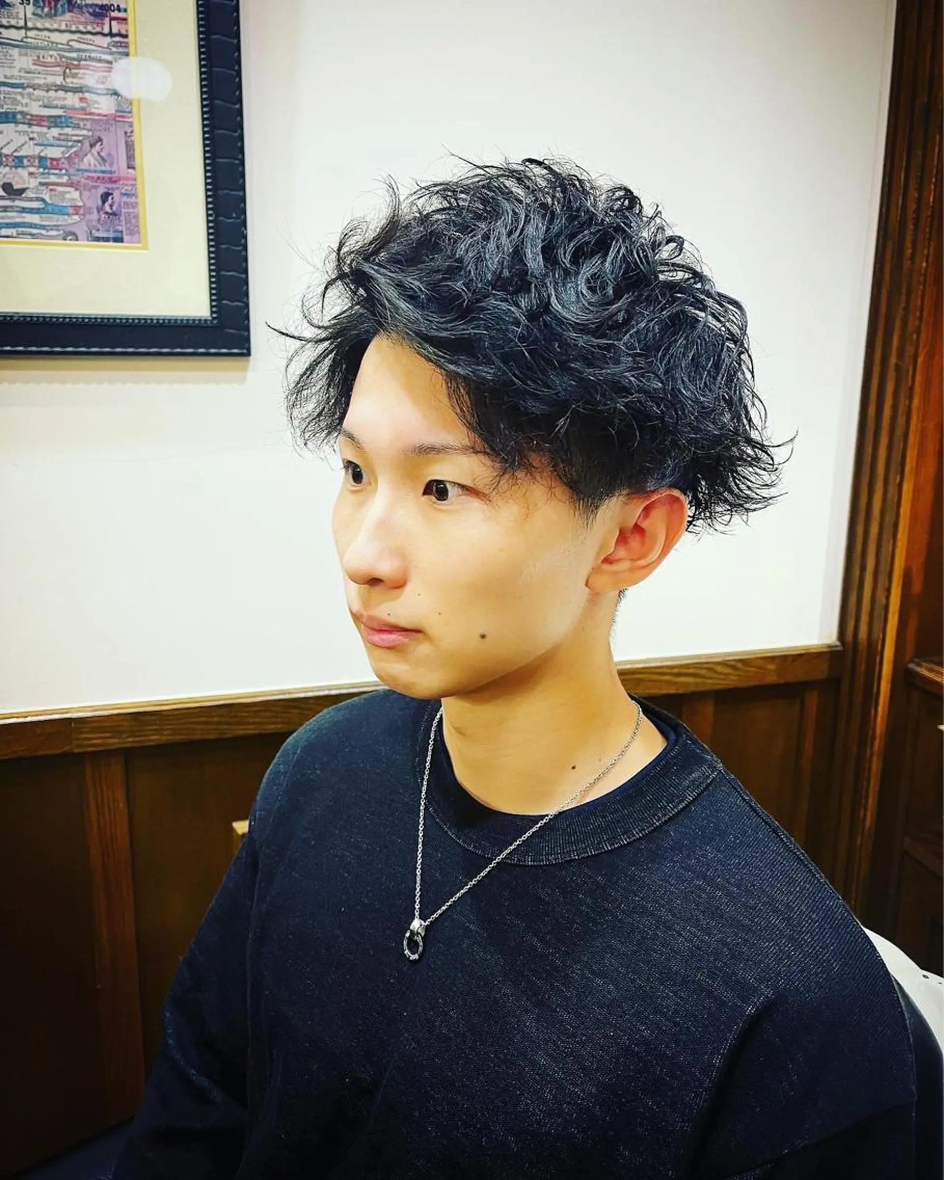 ショート パーマ メンズ カット ひらお あおとのヘアスタイル
