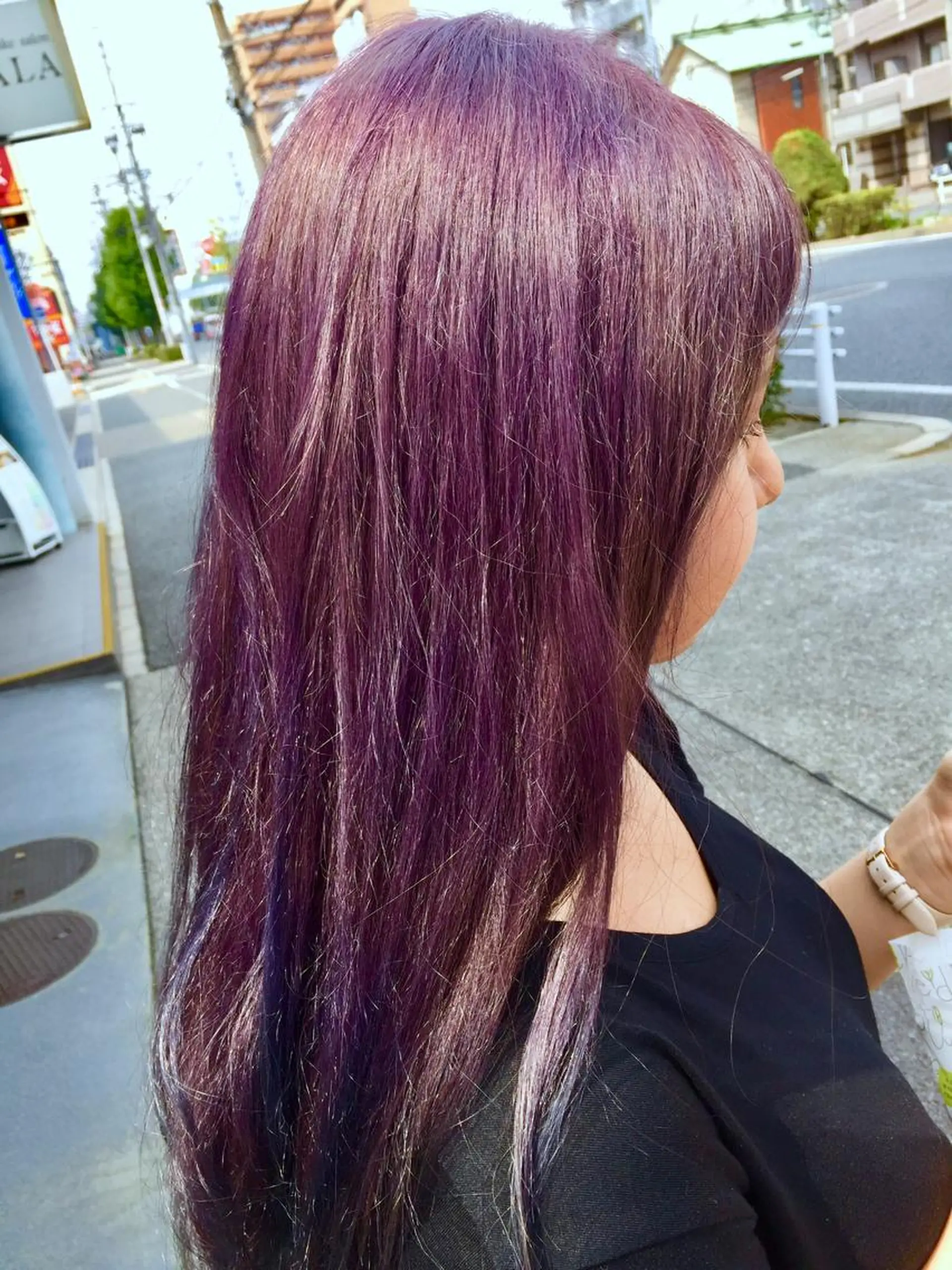 ロング カラー バイオレットカラー 髪質改善/白髪ぼかし KENTAのヘアスタイル