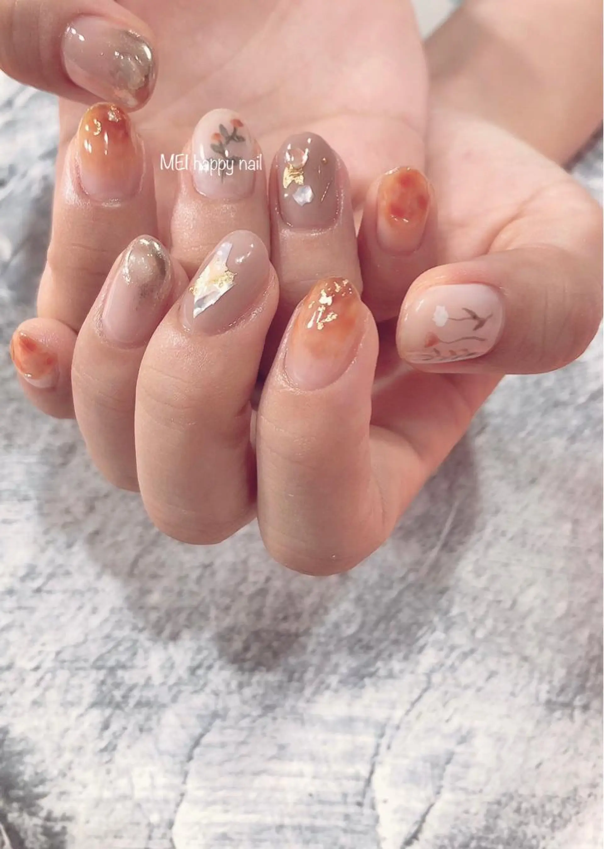 ネイル アートネイル ジェルネイル ニュアンスネイル パラジェル 北浦和 自爪育成ケアのネイルデザイン