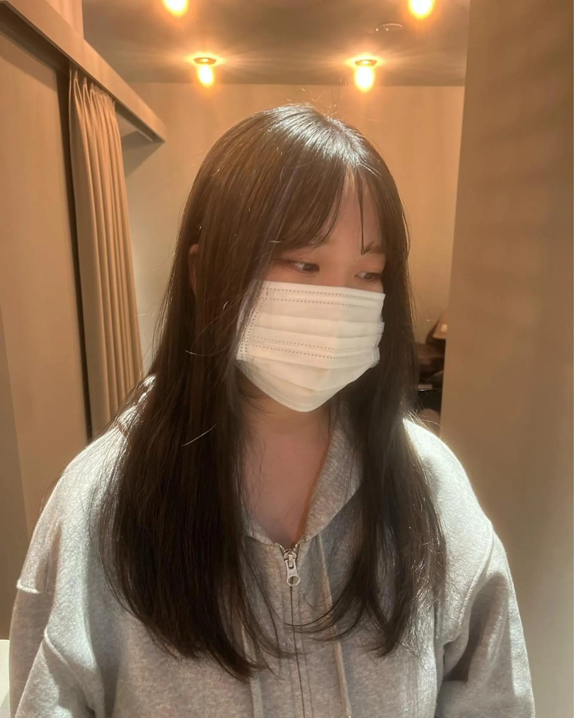 ロング 顔まわりレイヤー 顔周りカット レイヤーカット 渋谷/原宿/メンズ/ コヤマトモヤのヘアスタイル