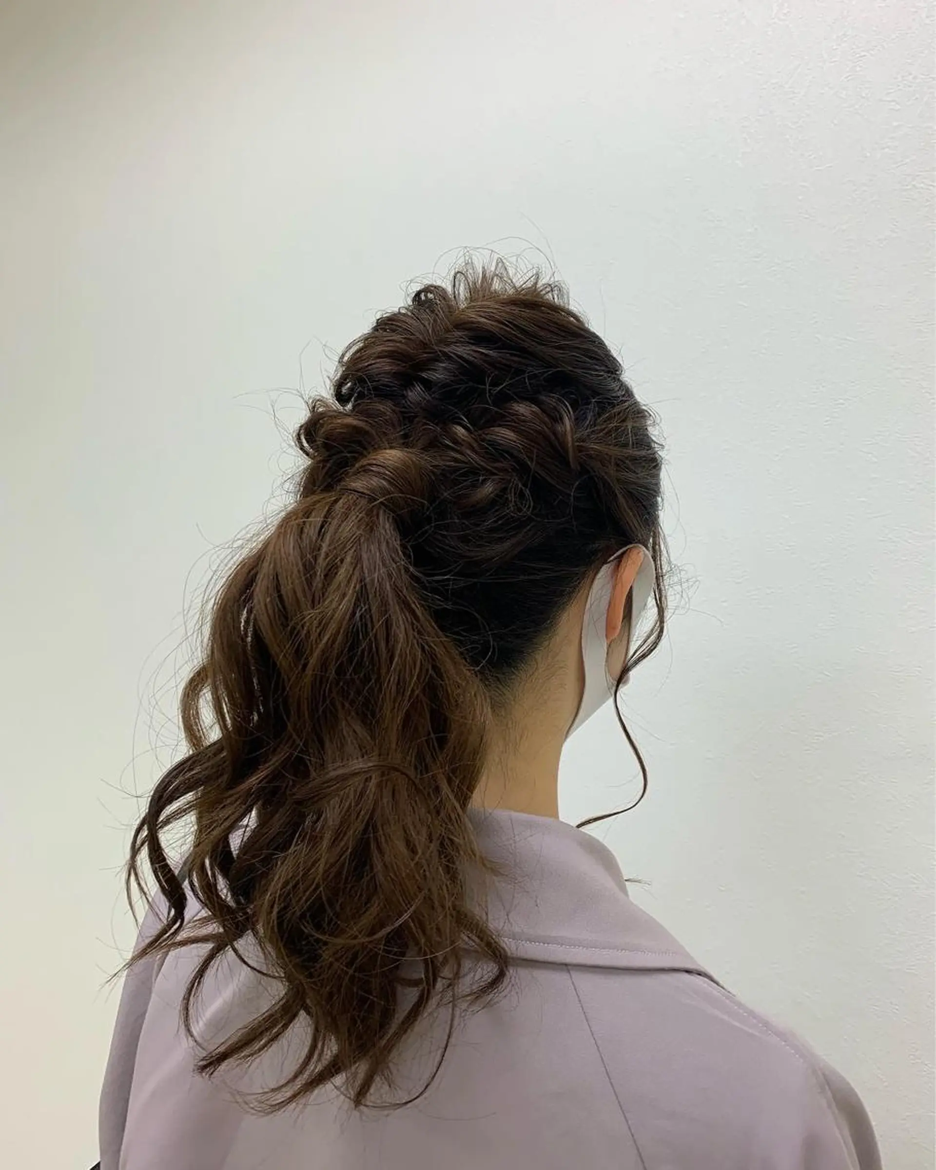 セミロング ヘアアレンジ 遊佐 瑞紀のヘアスタイル