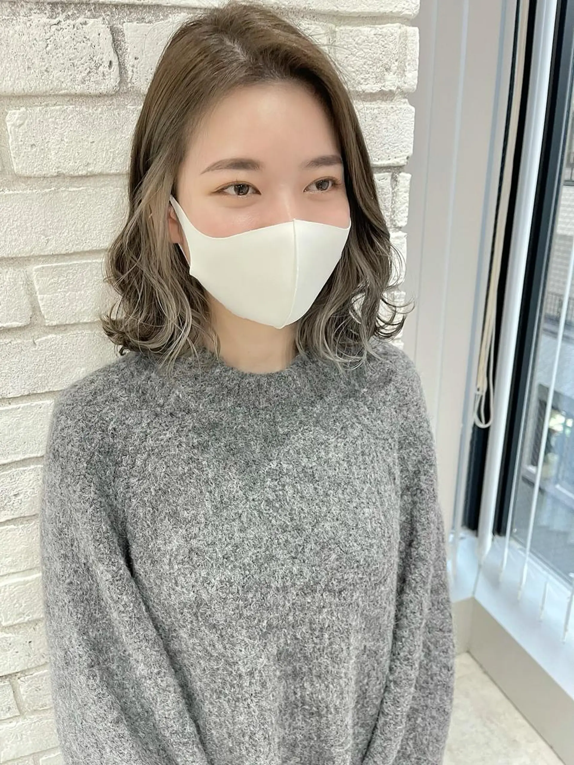 ミディアム カラー パーマ ヘアアレンジ アディクシーカラー ベージュカラー ブリーチ ケアブリーチ ホワイトベージュ ヘアカラー トリートメント 縮毛矯正/美髪 髪質改善/石田幸輔のヘアスタイル
