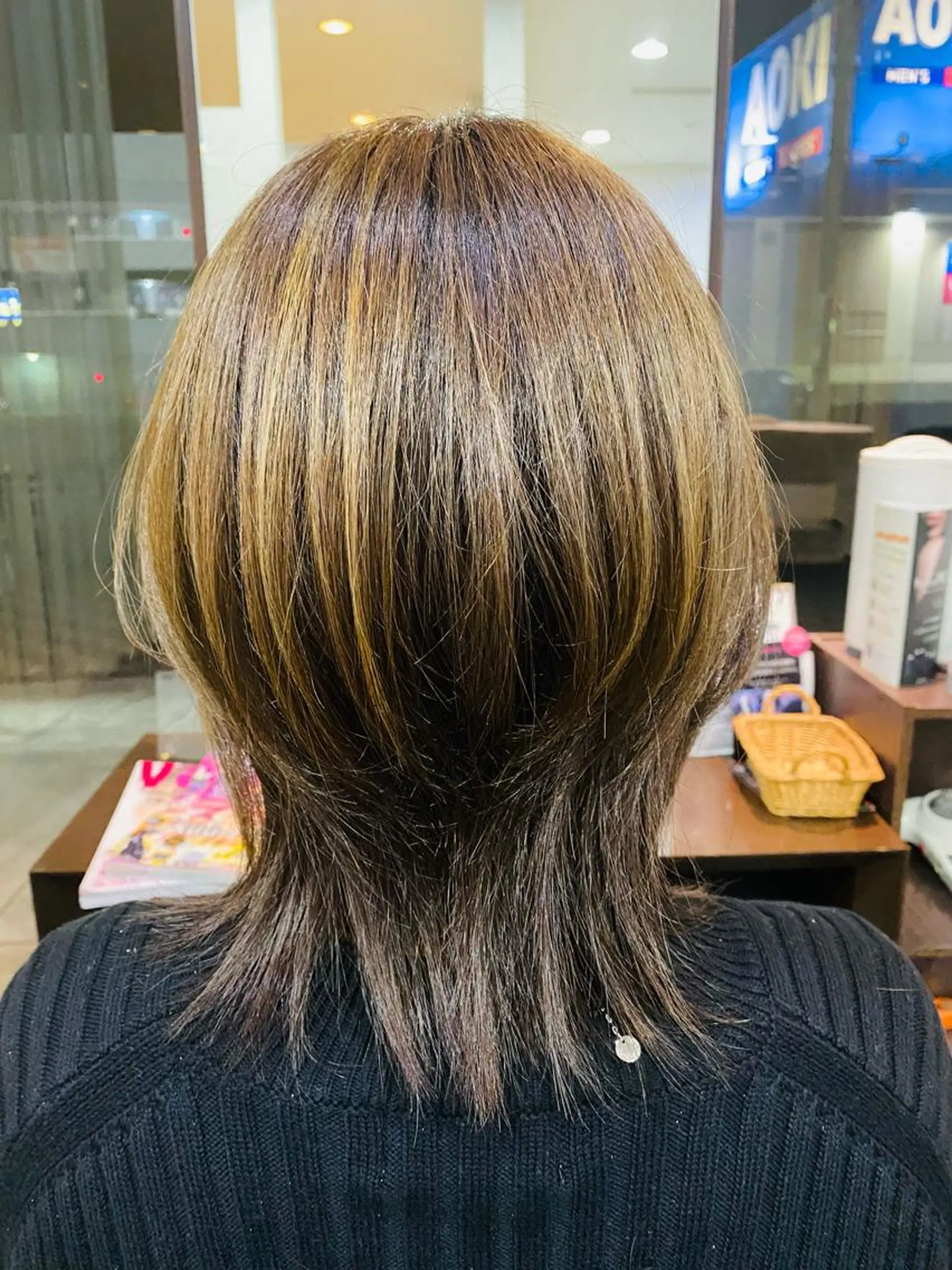 ミディアム カラー 阿久津 泰幸のヘアスタイル