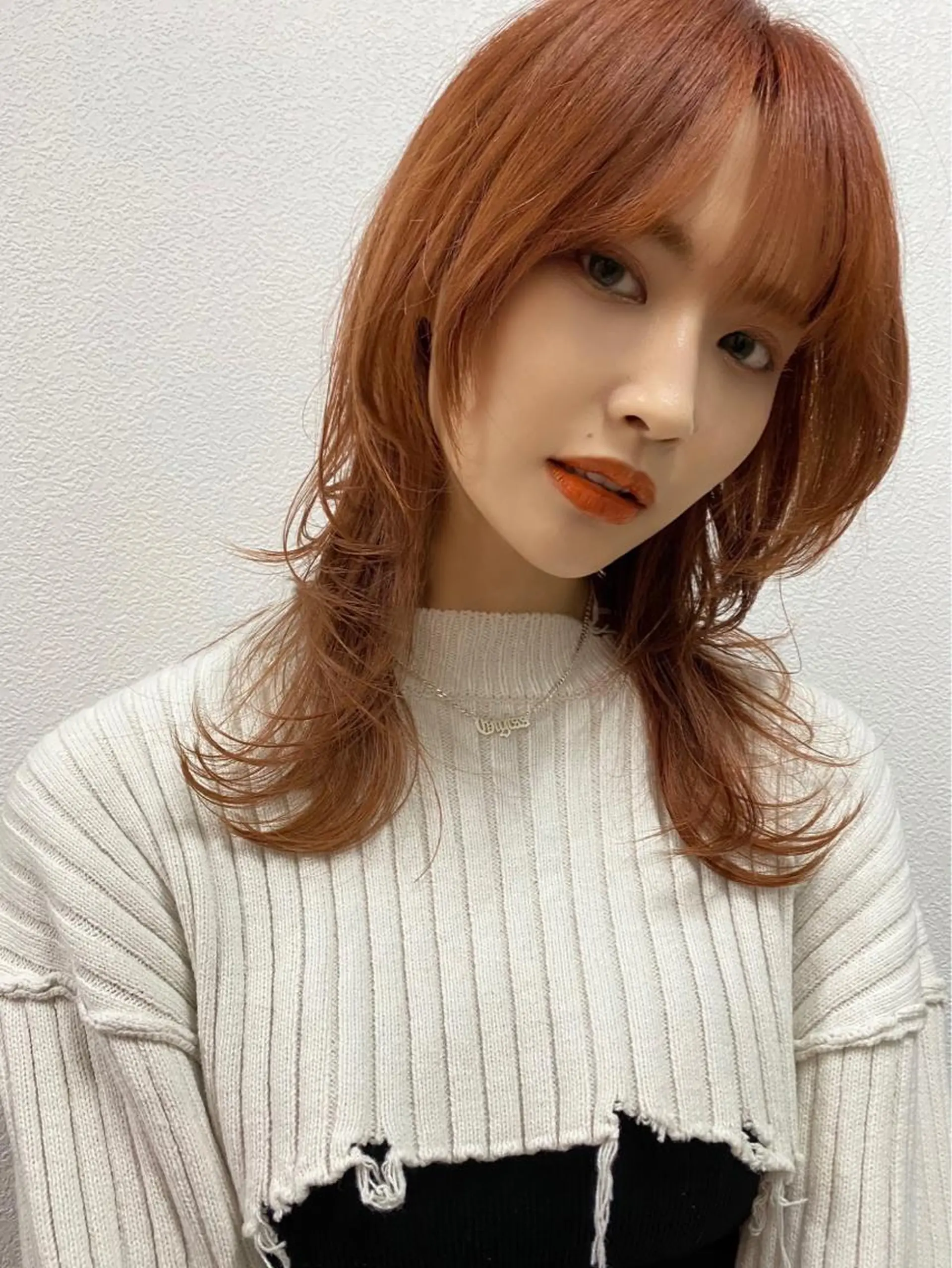 ミディアム ウルフカット 丸茂 聖名のヘアスタイル