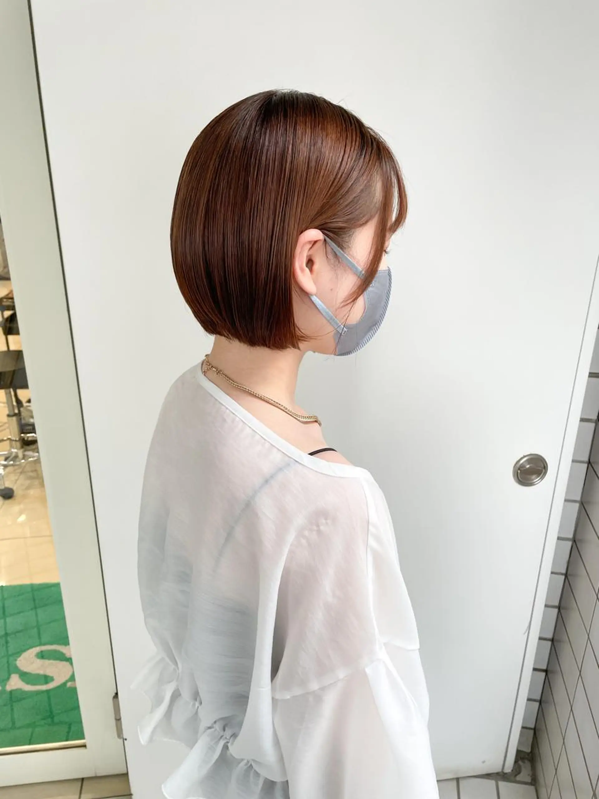 ミディアム パーマ カット 縮毛矯正 トリートメント 美髪⭐︎髪質改善 井上　康司のヘアスタイル