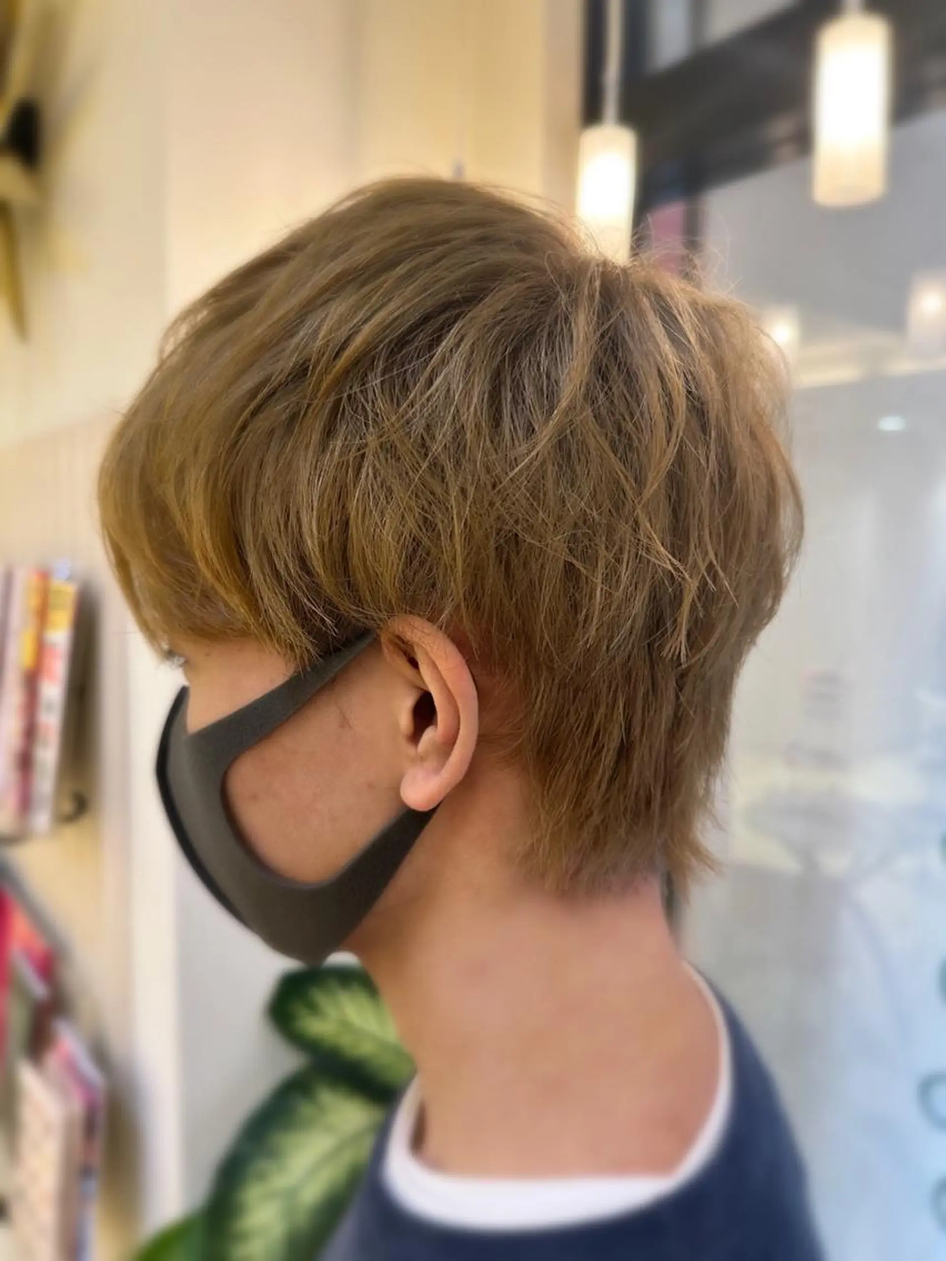 ショート カラー メンズ メンズブリーチ メンズウルフカット ブリーチ ウルフカット 小顔レイヤー💗 木村実樹のヘアスタイル