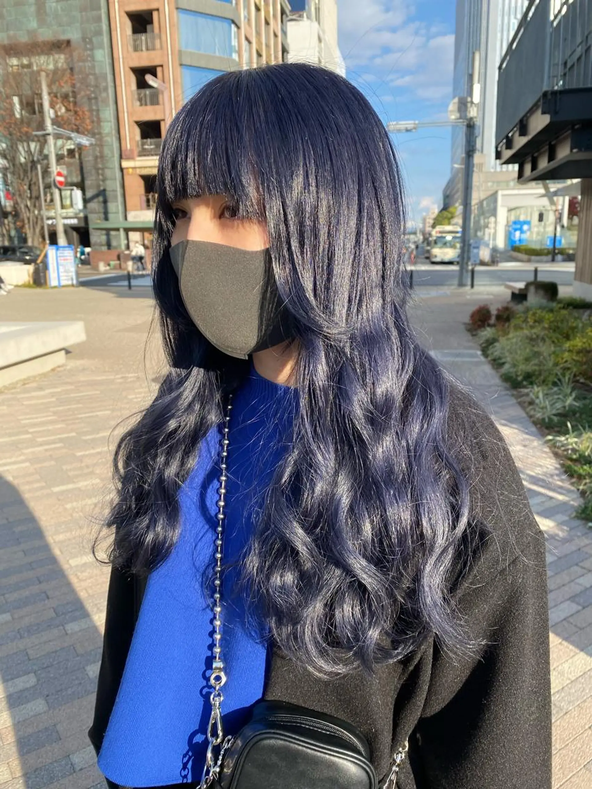 ロング カラー ブルーカラー ブルーバイオレット バイオレットカラー 髪質改善/ TECHIのヘアスタイル