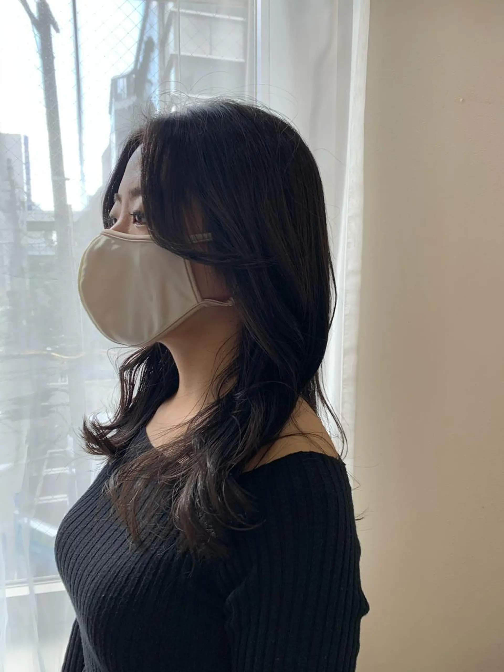 セミロング カラー エギョモリ 韓国🇰🇷髪質改善 Chisaki치사키のヘアスタイル