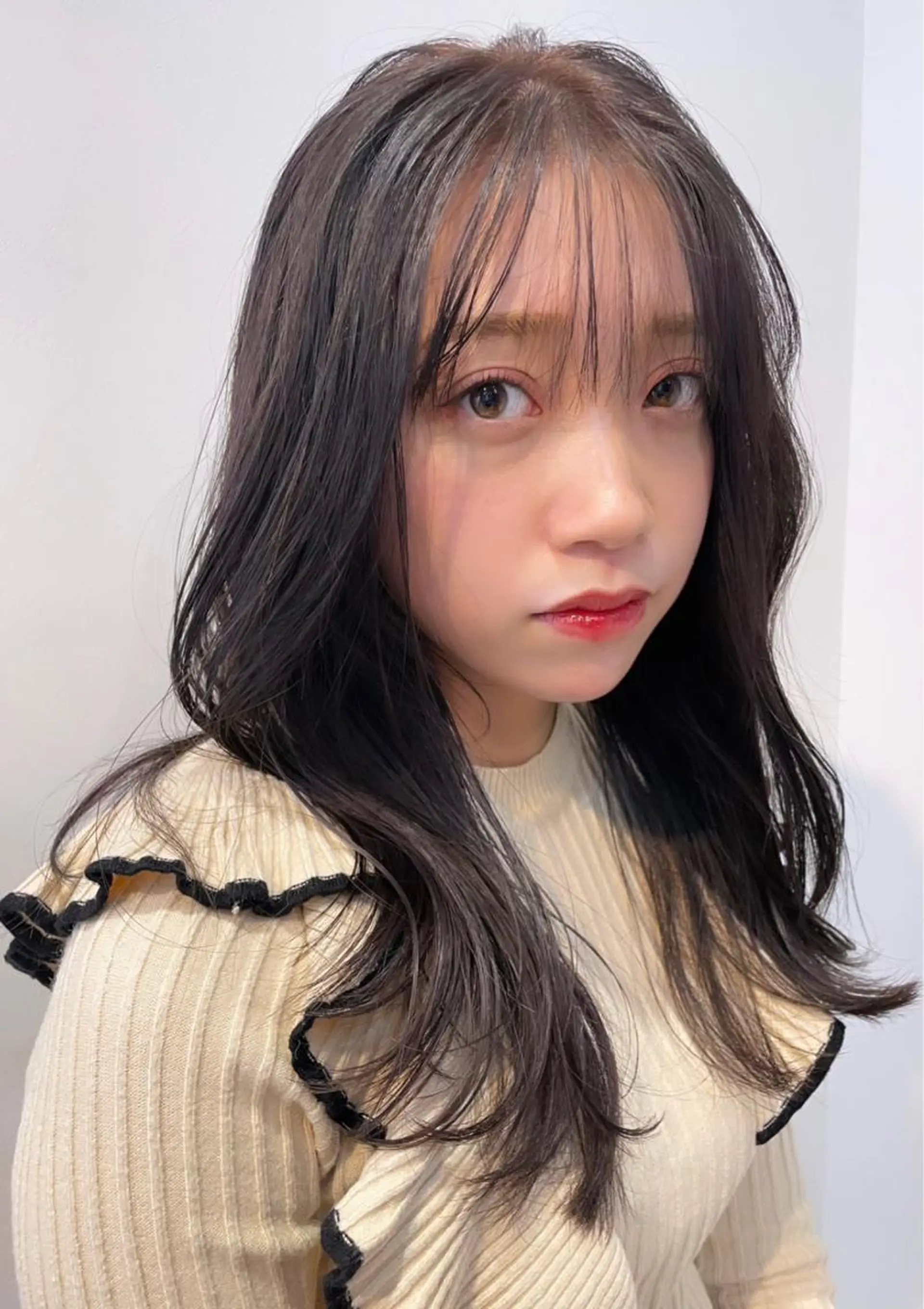 セミロング カラー ラベンダーカラー 韓国風ヘア BoomBOX所属・HIBIKI/原宿 ハッシュカット🪄のヘアスタイル