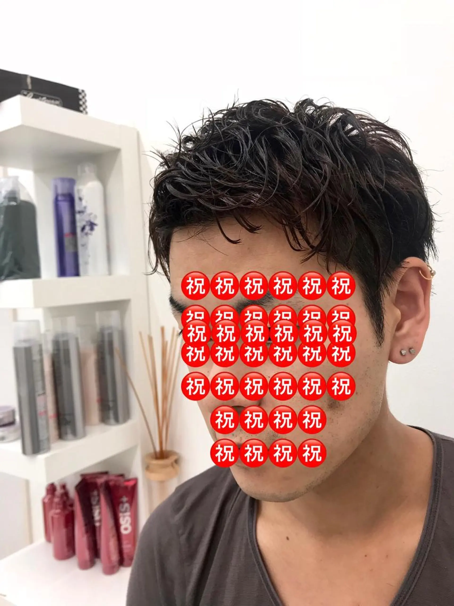 ショート パーマ メンズ カット パーマ トリートメント 吉原 頌平のヘアスタイル