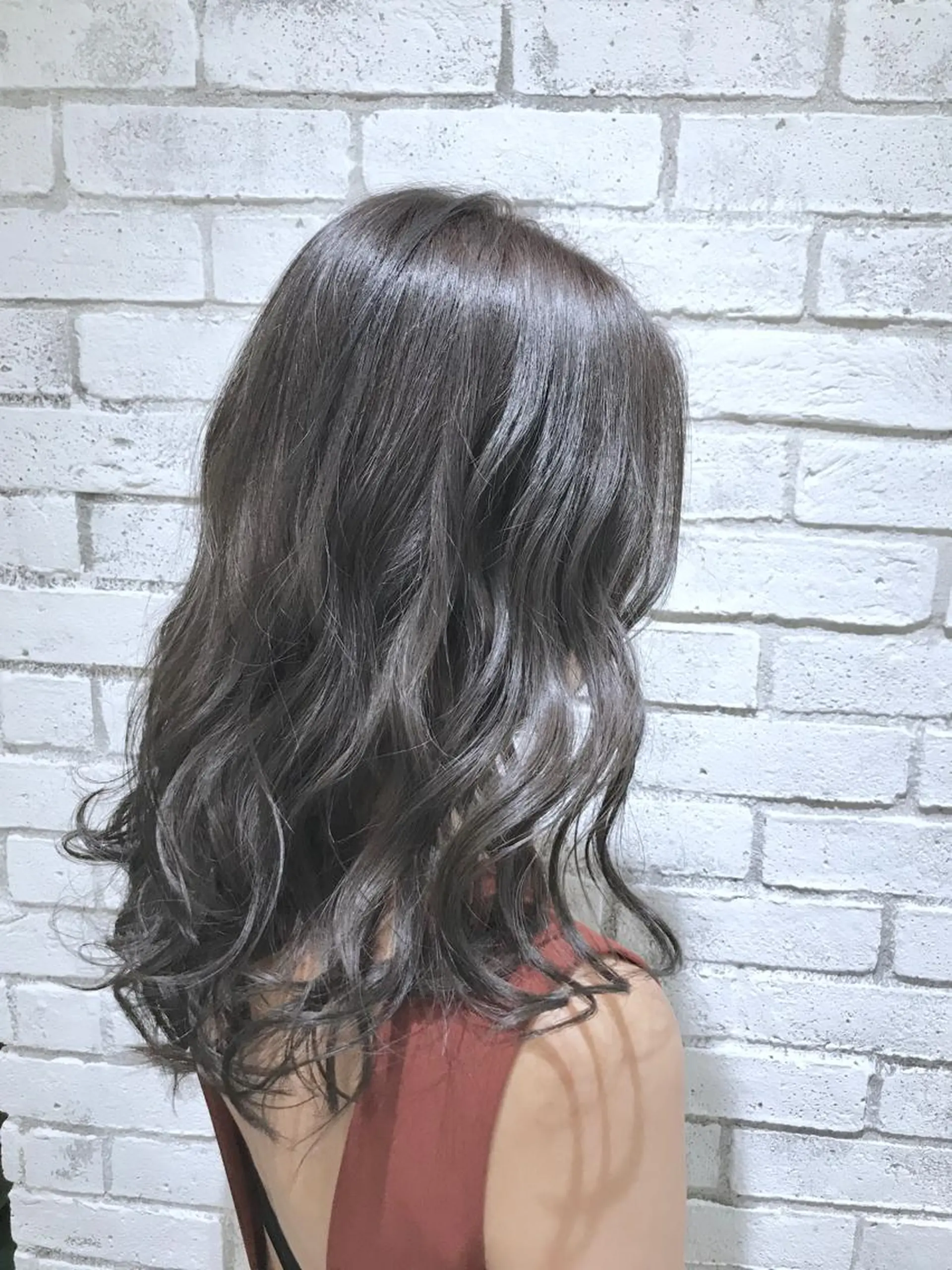 セミロング カラー パーマ ヘアアレンジ グレージュ ヘアカラー トリートメント 縮毛矯正/美髪 髪質改善/石田幸輔のヘアスタイル