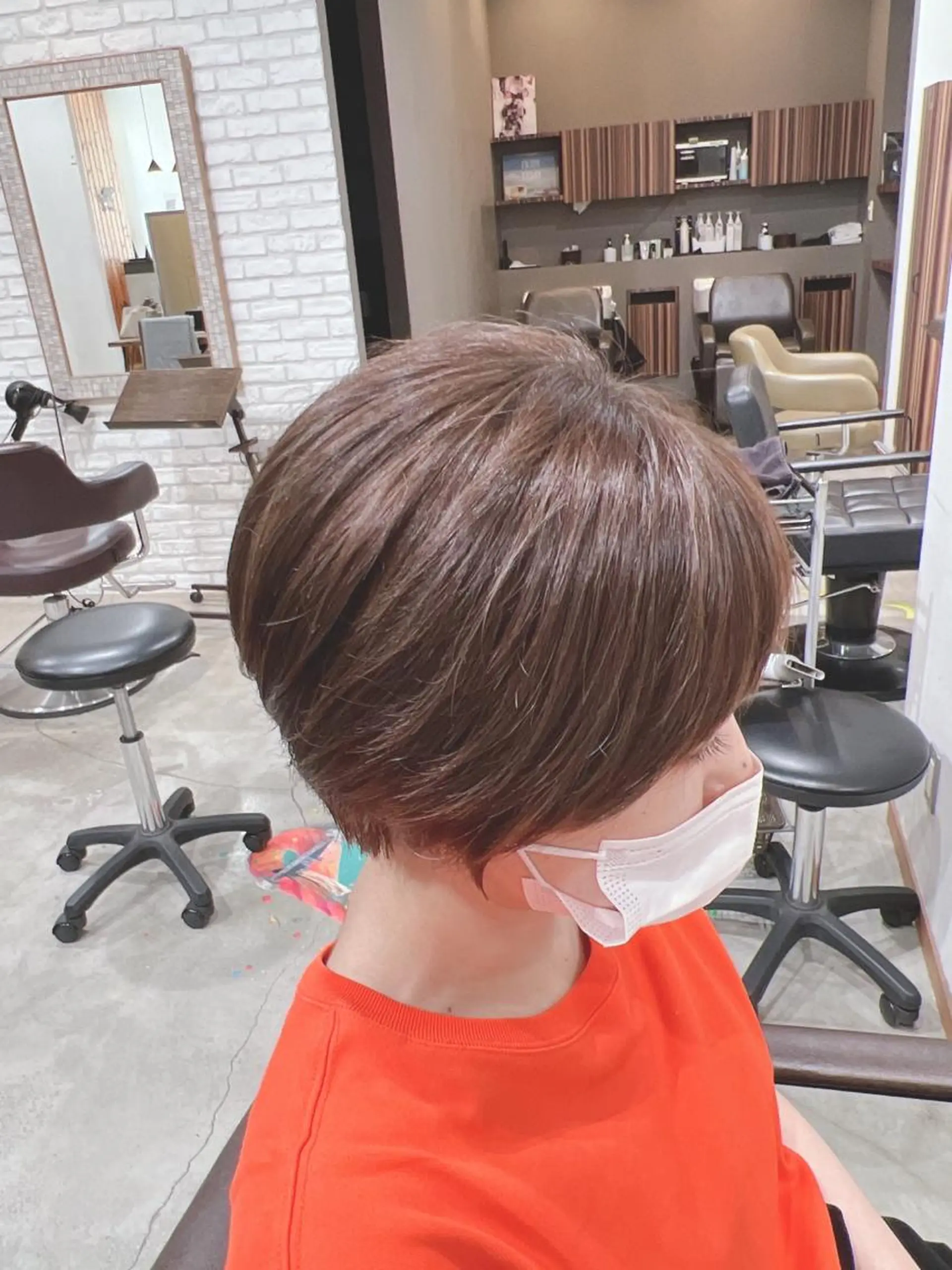 ショート カラー ヘアアレンジ キッズ バレイヤージュ ブリーチ ケアブリーチ 透明感カラー デザインカラー カット ヘアカラー トリートメント 五反田　美容院☆張 明星☆韓国ヘアのヘアスタイル