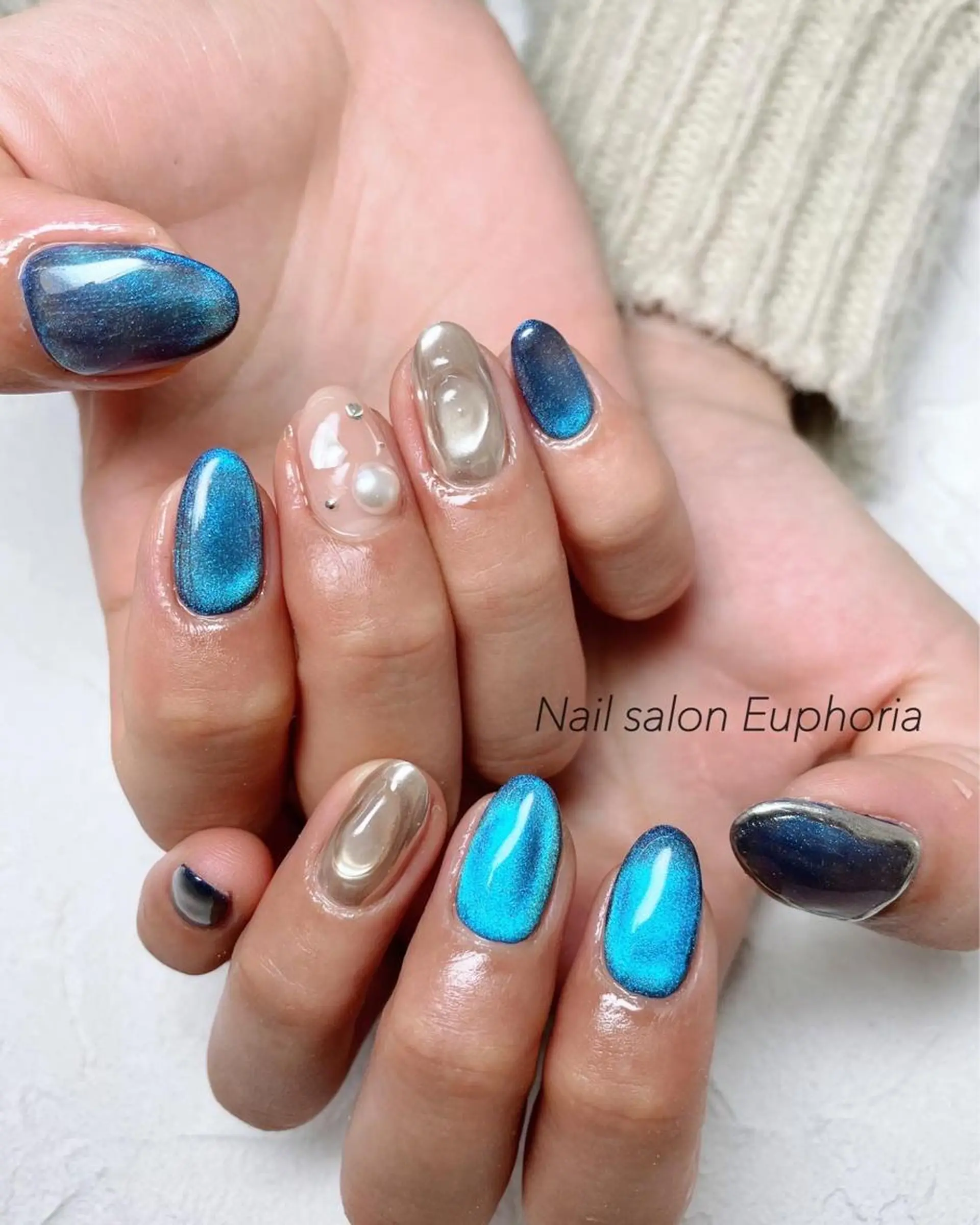 ネイル マグネットネイル Nail salon Euphoriaのネイルデザイン