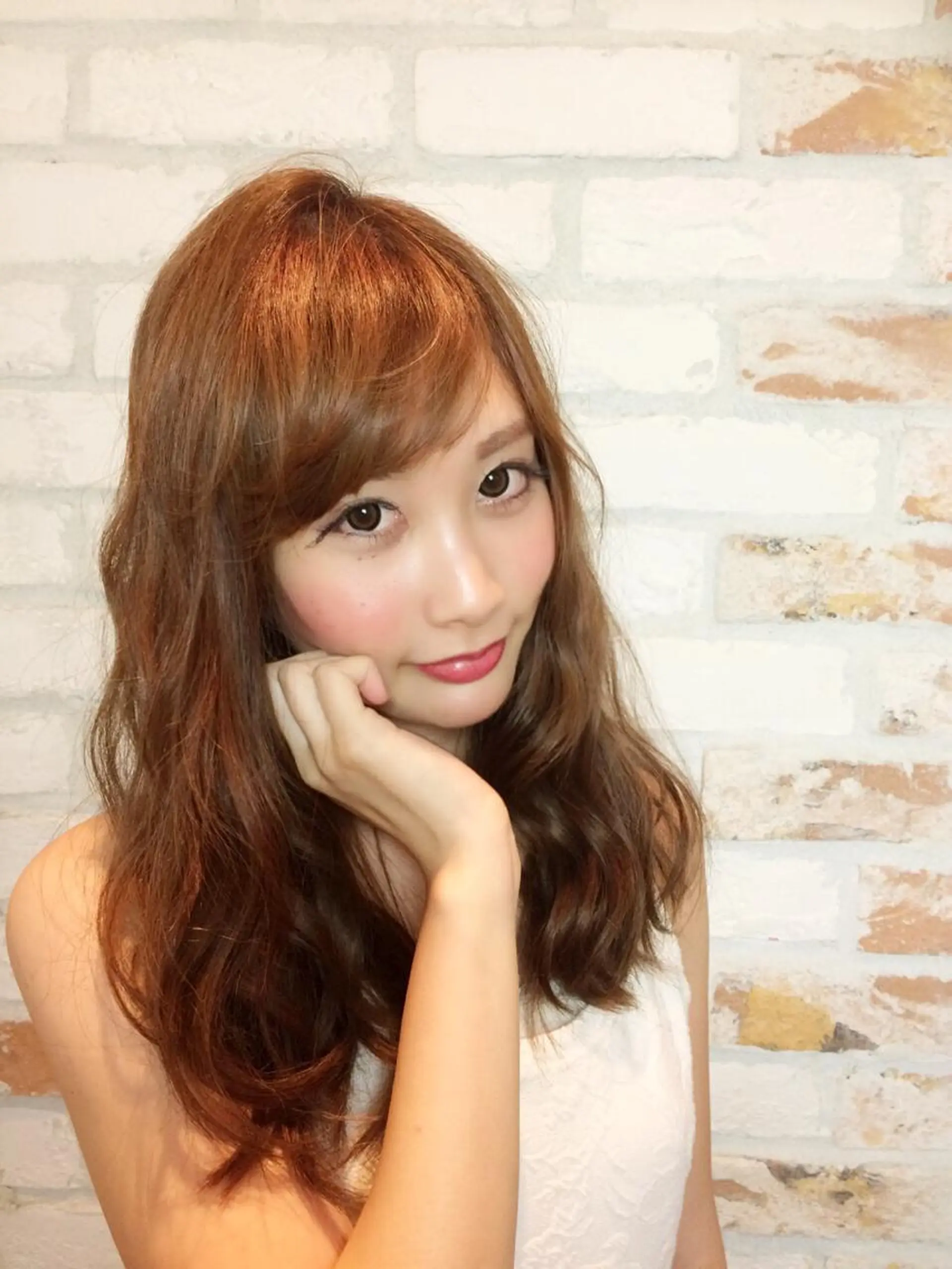 セミロング カラー 加藤 あやみのヘアスタイル