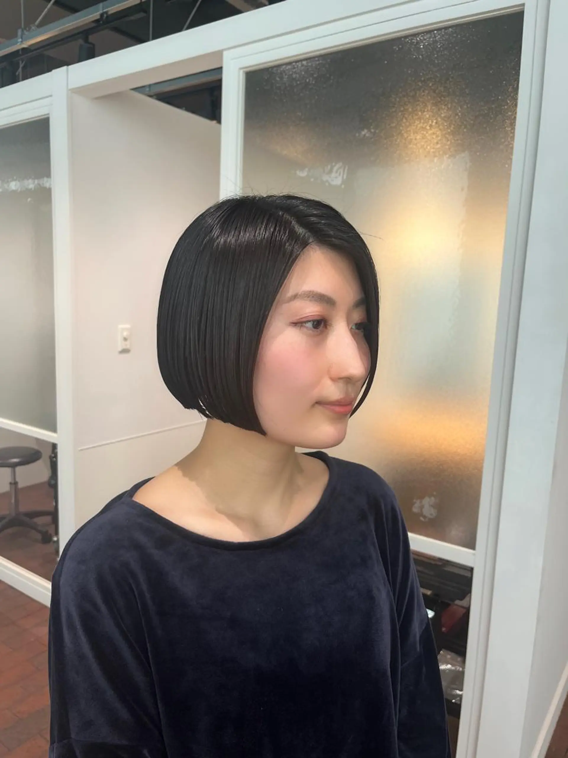 ミディアム ボブ マンツーマン 縮毛矯正/マユコのヘアスタイル