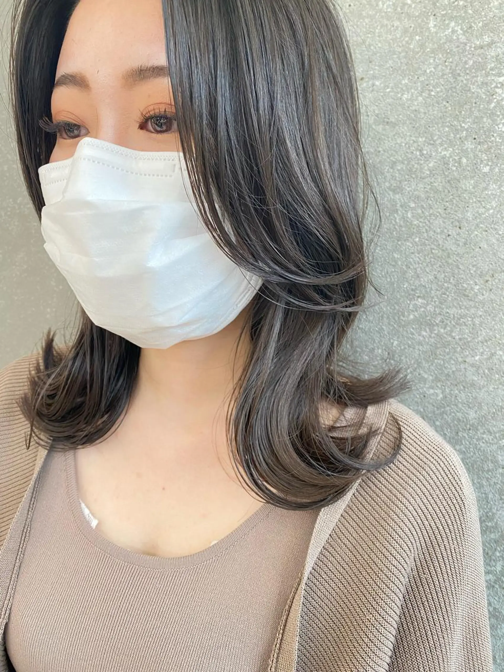 ミディアム くびれヘア 韓国風ヘア 渋谷/ボブ×髪質改善 輝来のヘアスタイル