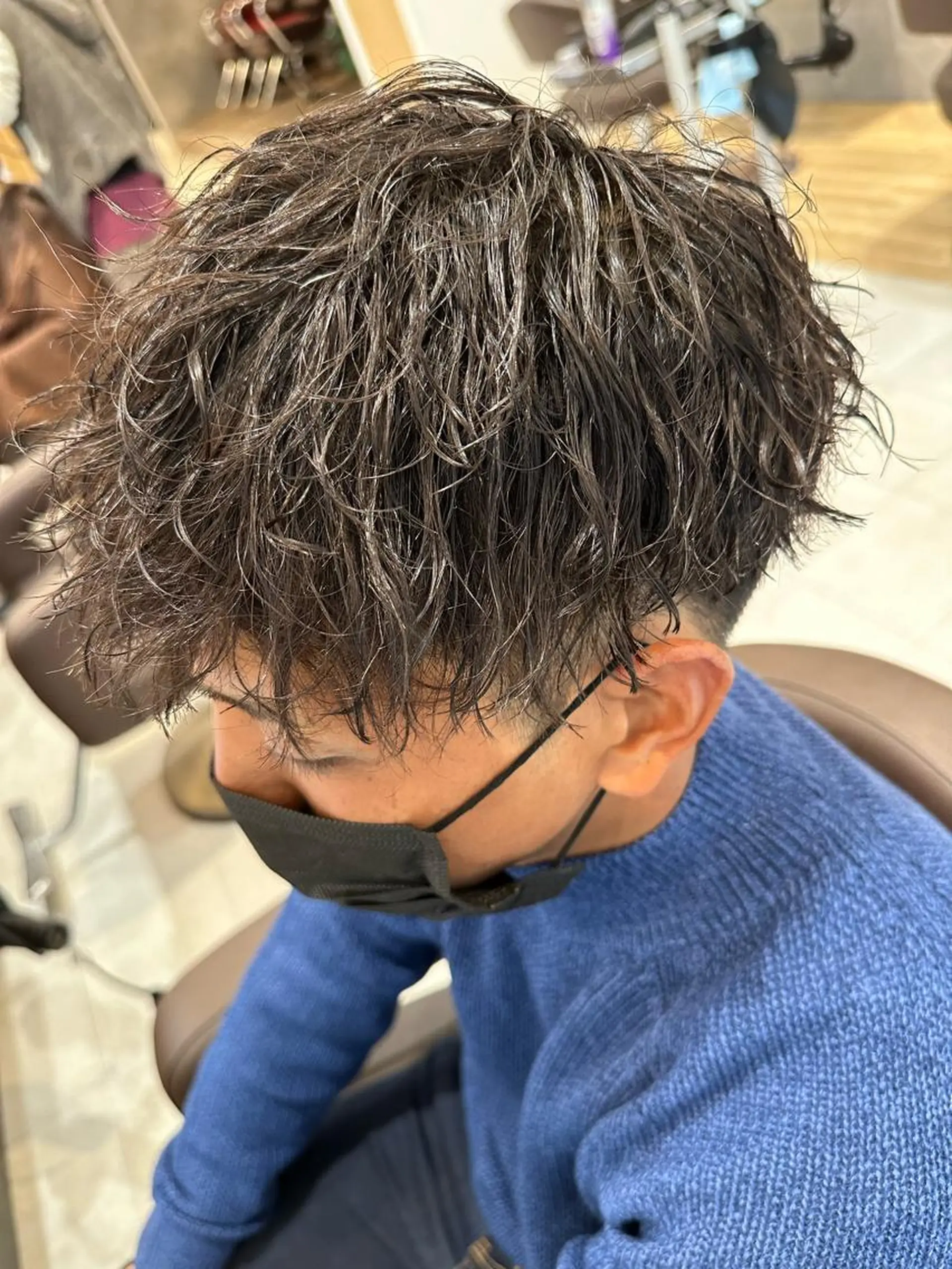 ショート パーマ メンズ フェードカット メンズパーマ ツイストスパイラルパーマ 波巻きパーマ スパイラルパーマ カット ヘッドスパ ヘアセット 💈メンズ特化 美容師サキ💈のヘアスタイル