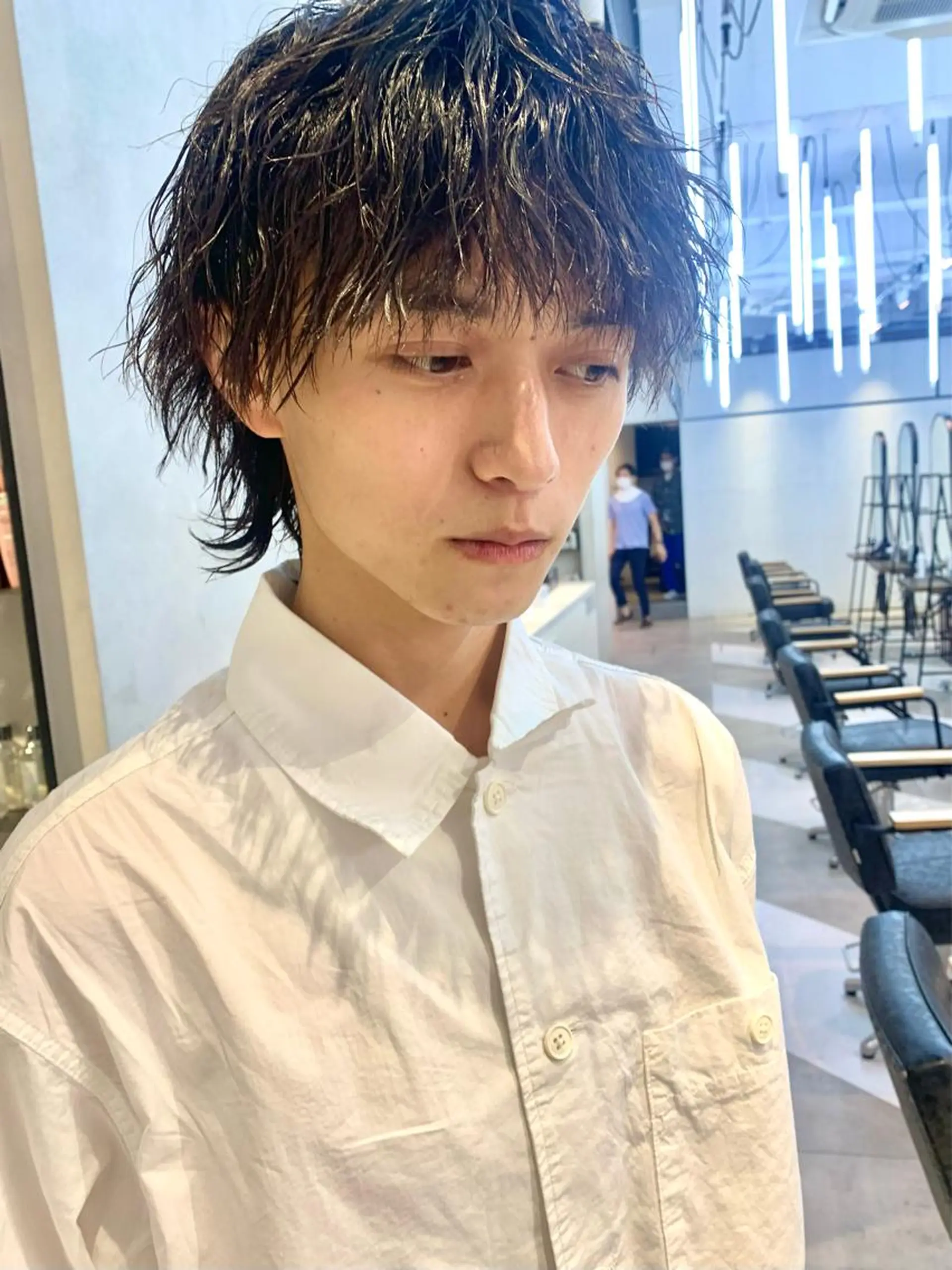 ミディアム パーマ ウルフカット カット パーマ Kureha/ネイル トレンドヘアのマツエク・マツパデザイン