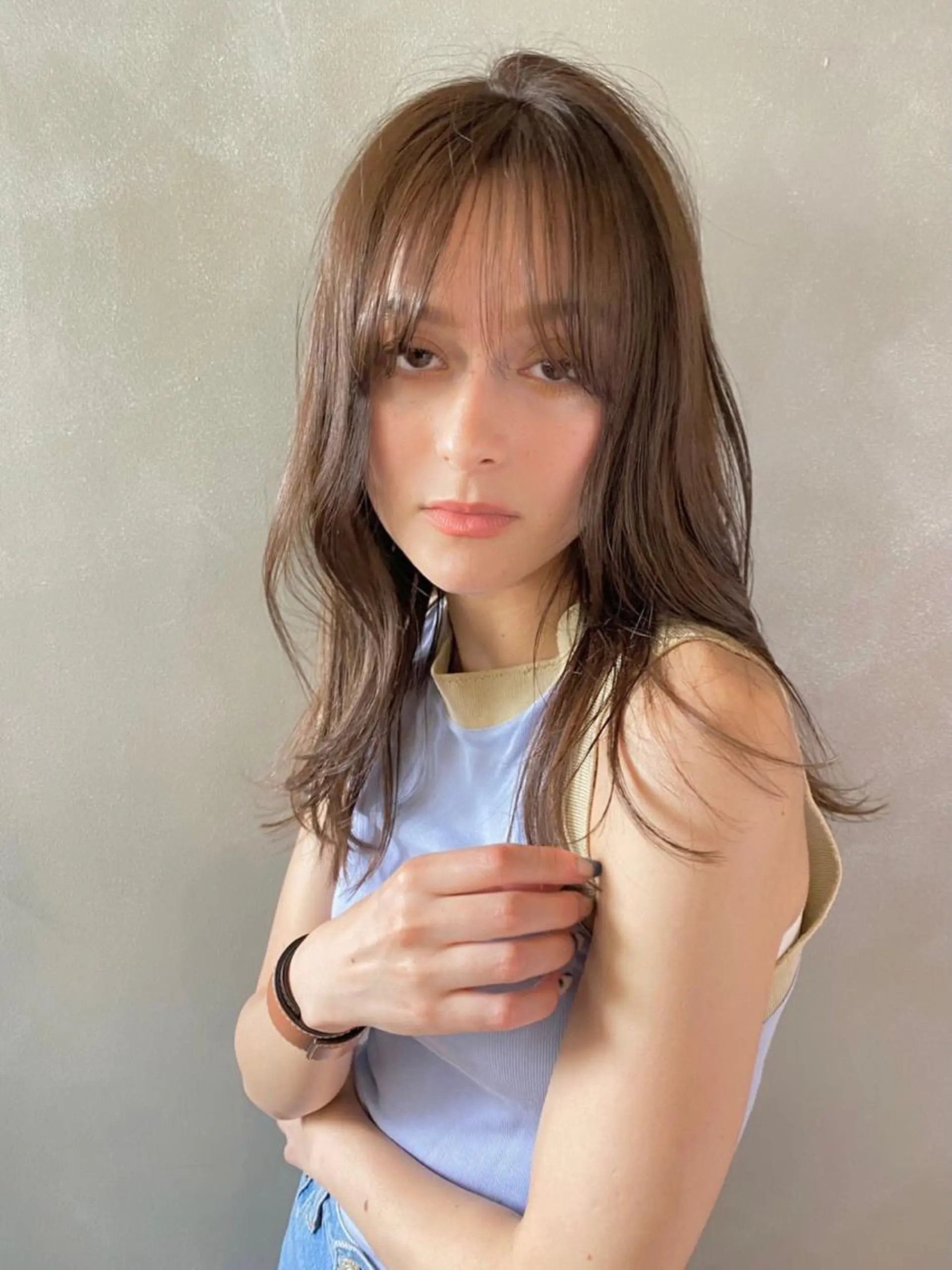 セミロング カット ヘアカラー 圧倒的な質感🧡 髪質改善/丸山晴菜のヘアスタイル