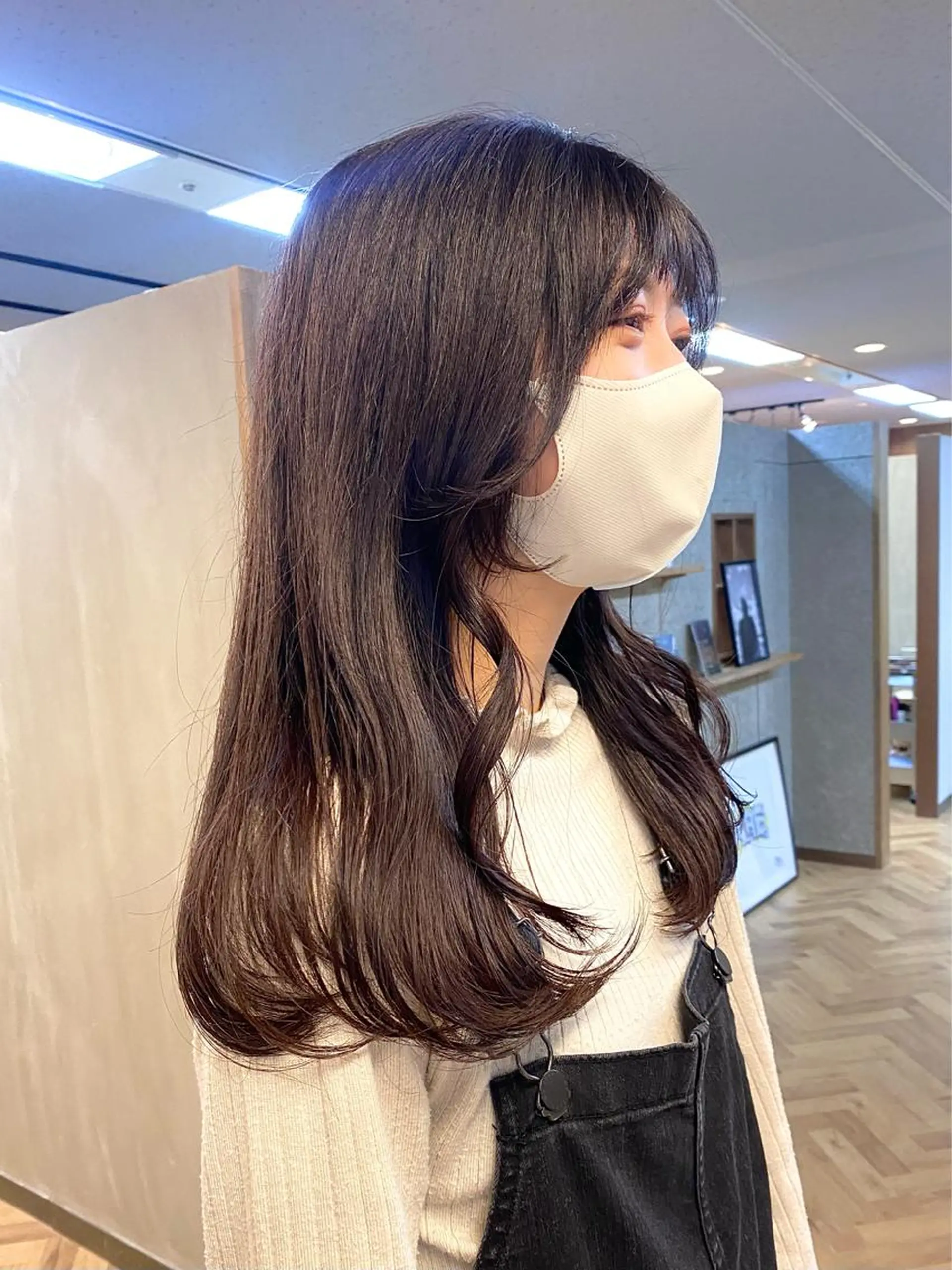 セミロング カット ヘアカラー トリートメント ハル🌸柔色/ ブリーチなし/艶髪のヘアスタイル