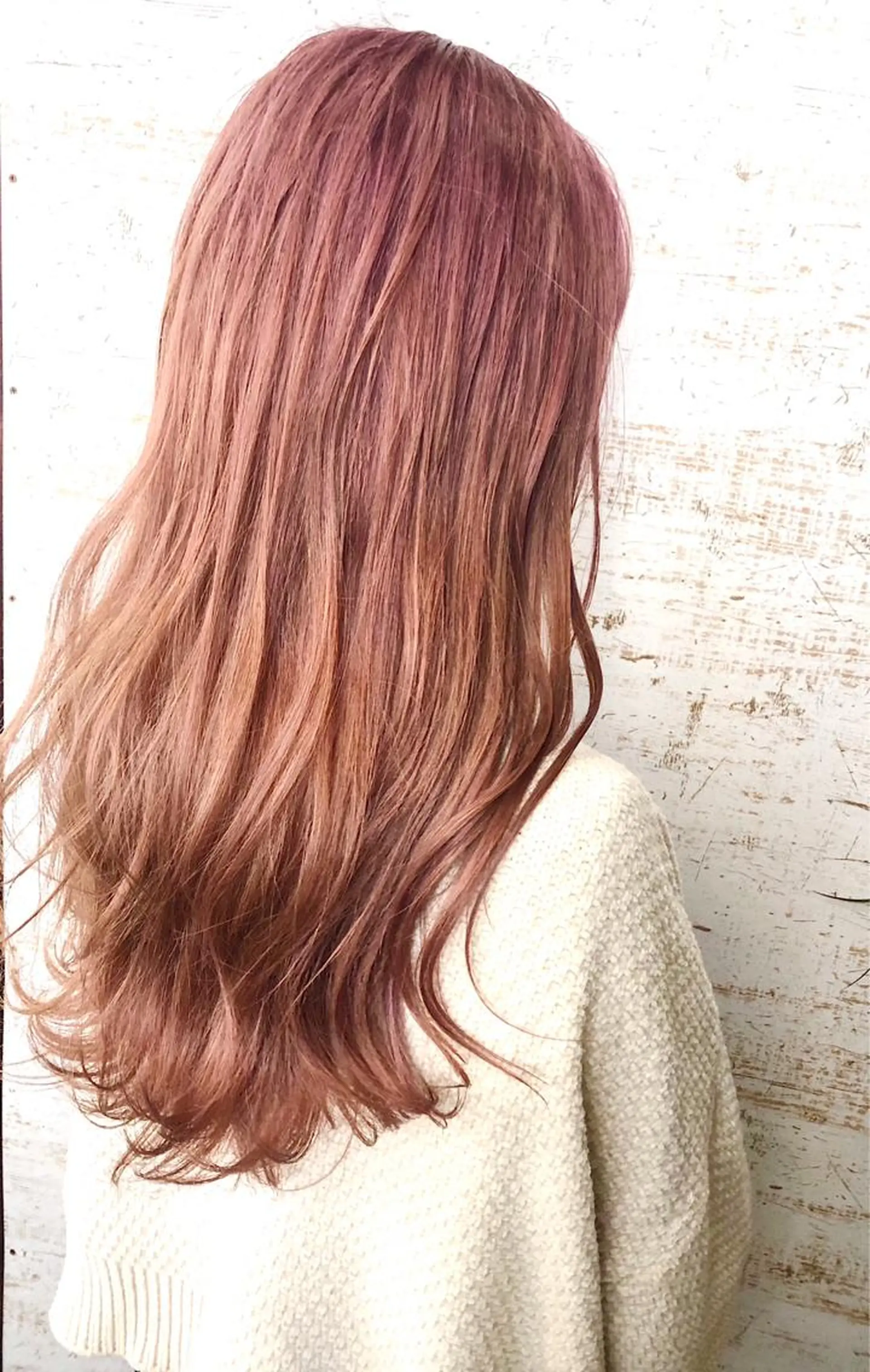 ロング カラー ブリーチ オレンジ ケアブリーチ /髪質 改善/古橋圭史郎のヘアスタイル