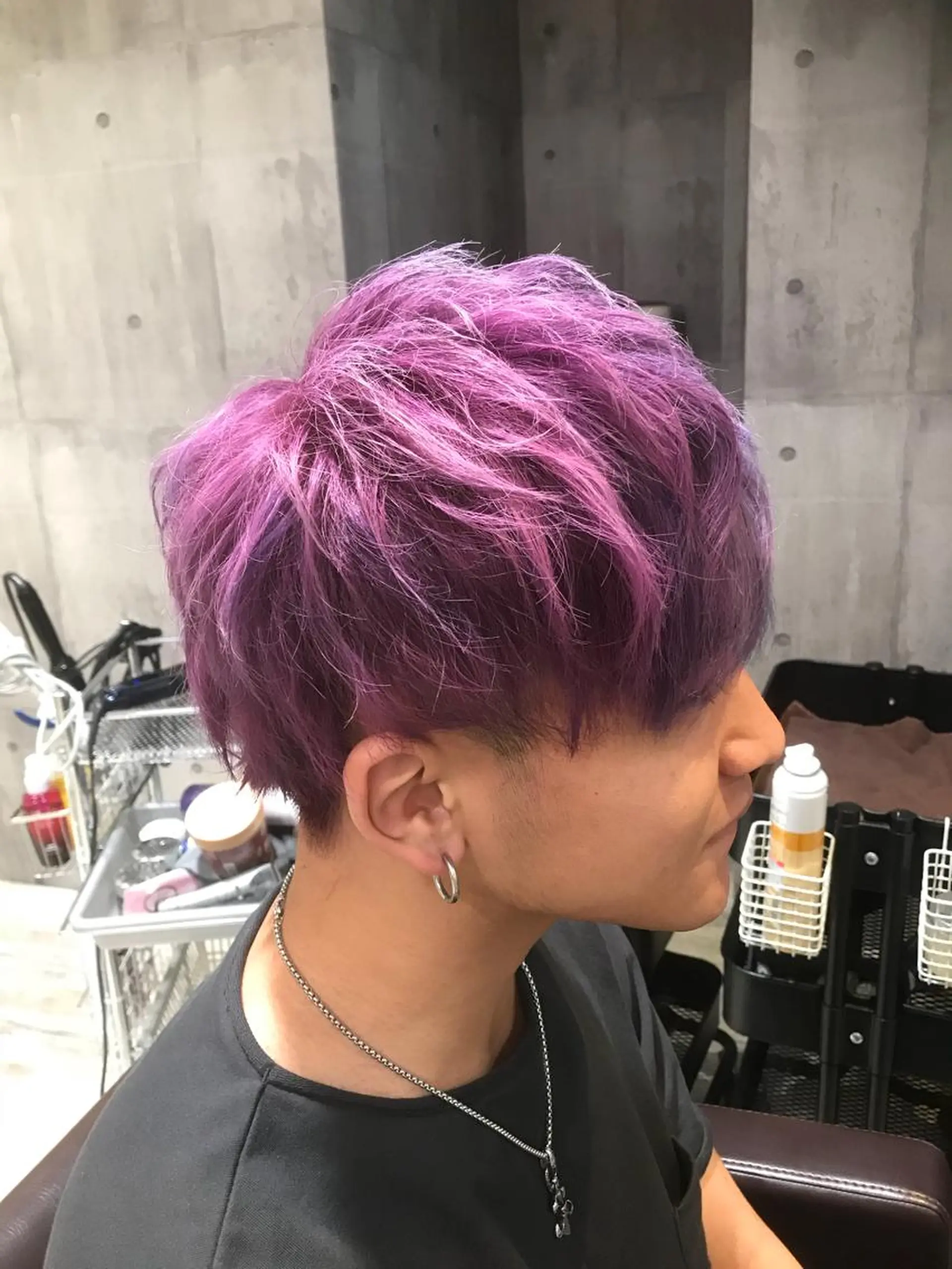 ミディアム カラー パーマ ヘアアレンジ メンズ キッズ ネイル マツエク・マツパ メンズブリーチ ブリーチ ヘアカラー トリートメント EnBlesS西宮 マンツーマン神道有基のヘアスタイル