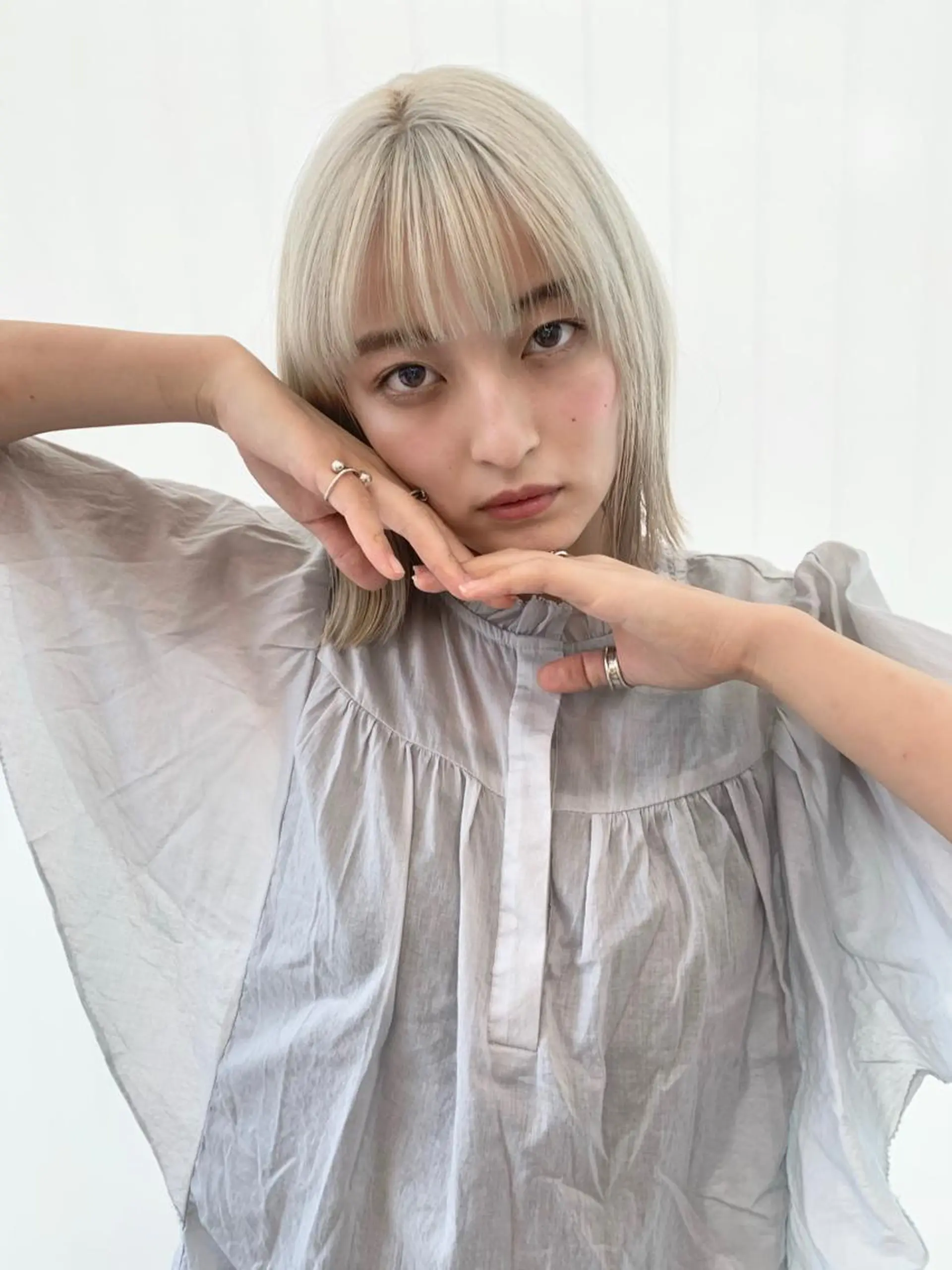 カラー ベージュカラー ブリーチ ブロンド ホワイトベージュ ホワイトブロンド ヘッドスパ (女性限定)🍋モエのヘアスタイル