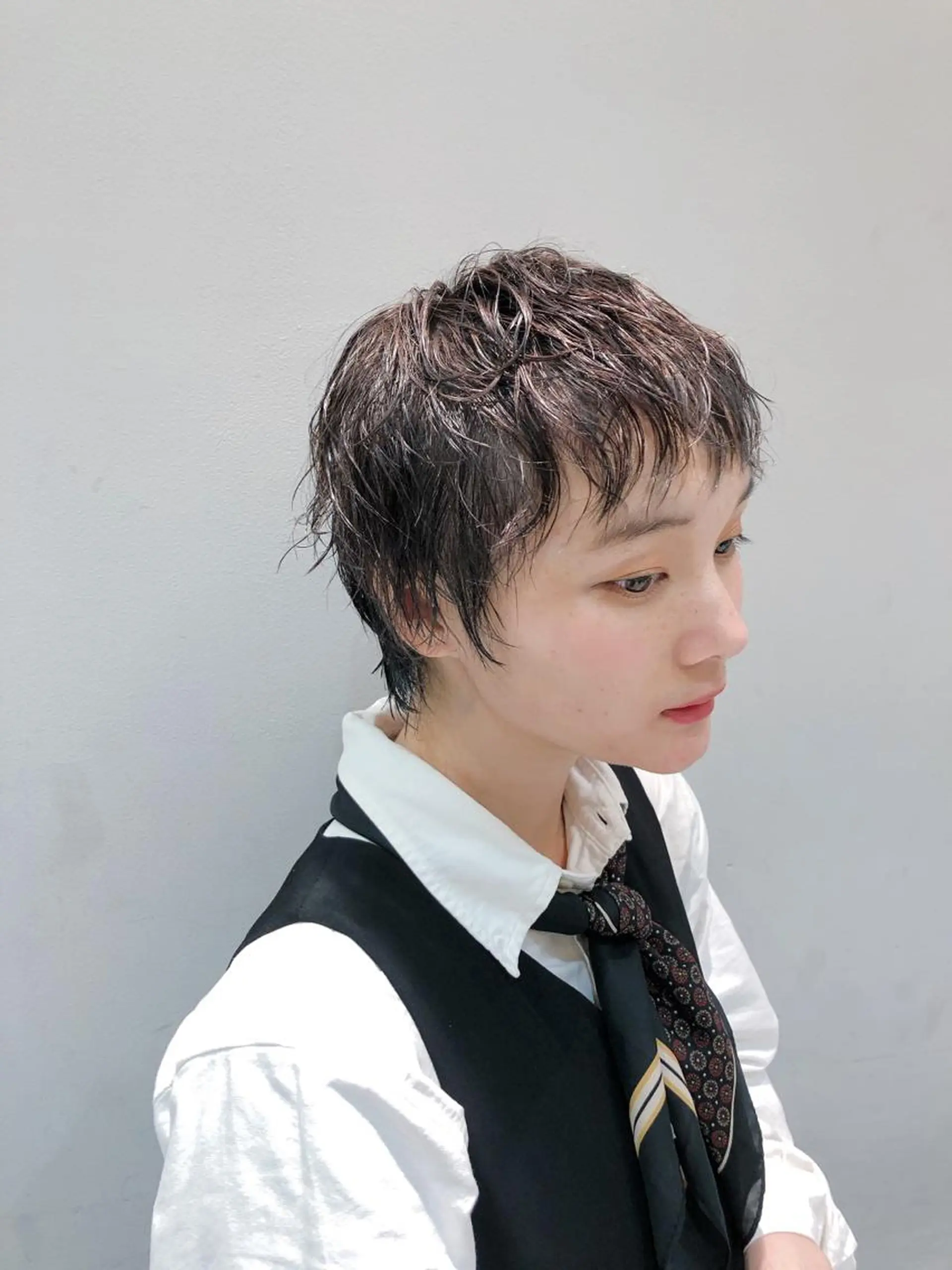 ショート 似合わせ艶髪カラー ❤️ハダユミのヘアスタイル