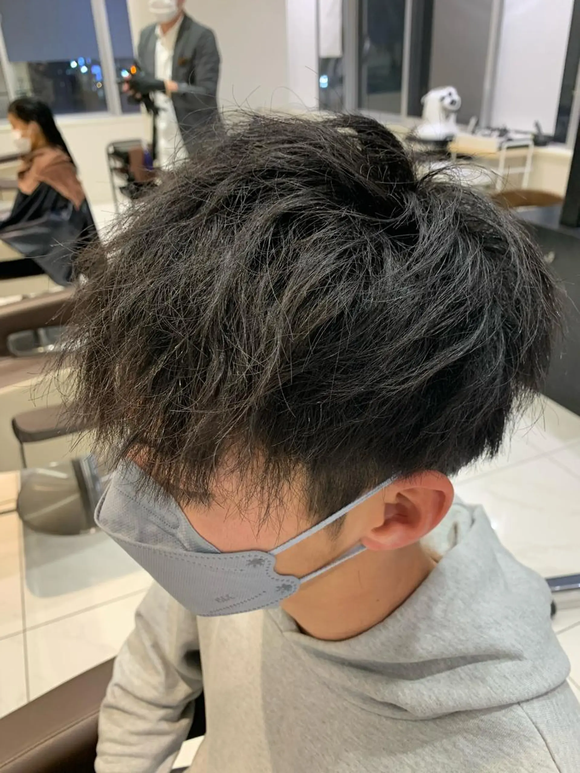 ショート パーマ メンズ カット パーマ 小田切 栄司のヘアスタイル