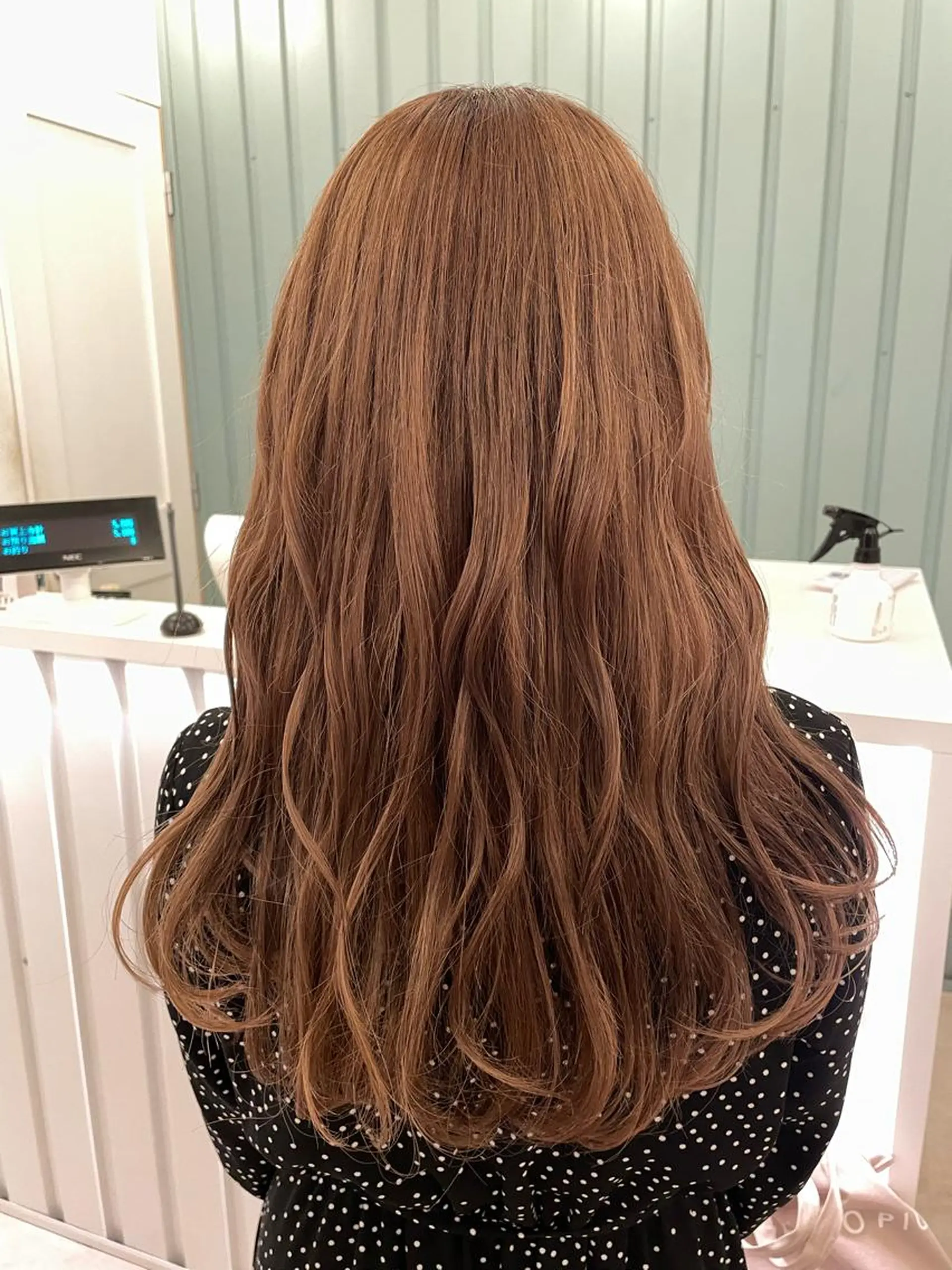 ロング カラー カット ヘアカラー 💘韓国レイヤー上 品カラーruru💘のヘアスタイル