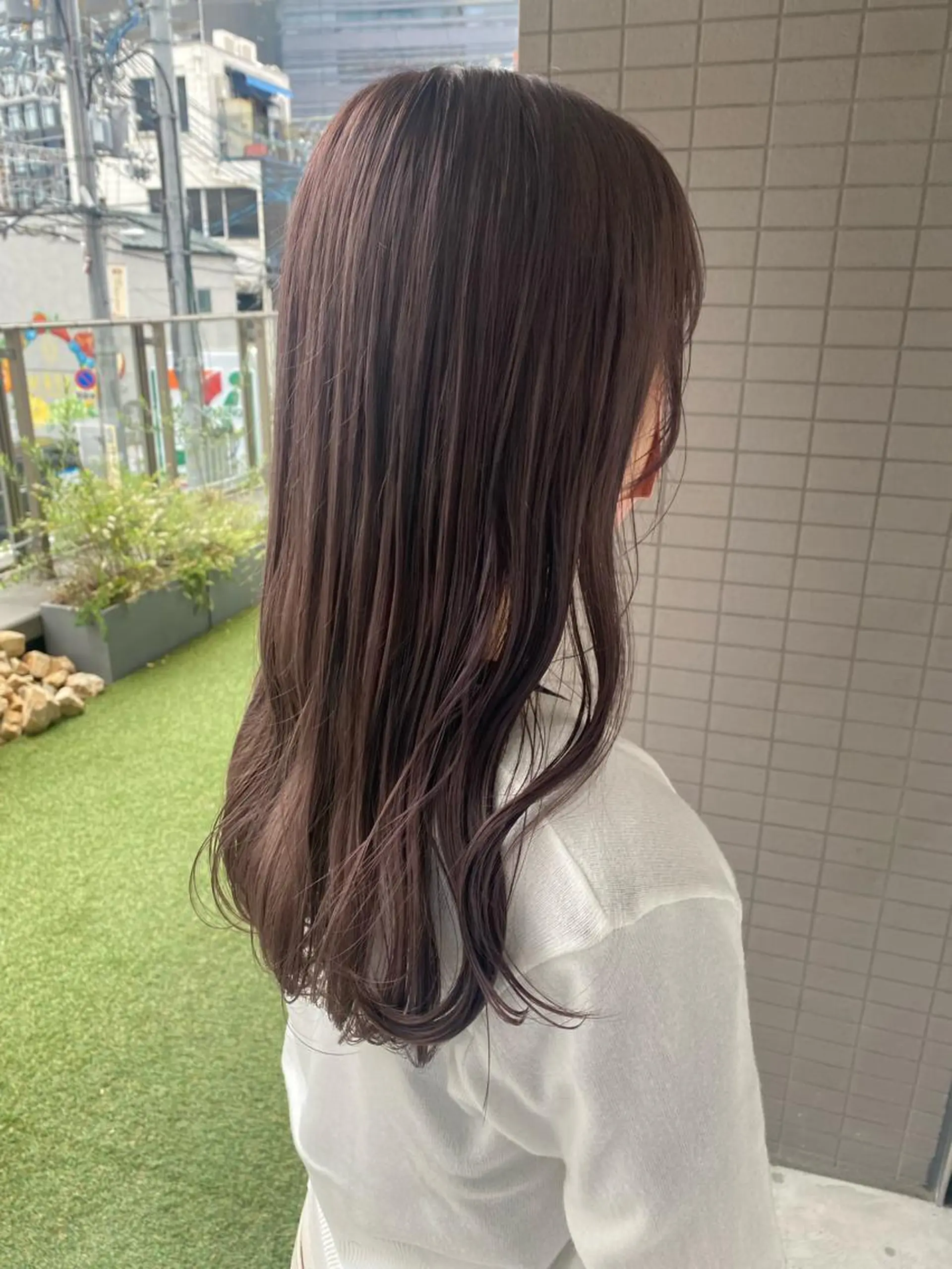 セミロング カラー 韓国×髪質改善カラー 💎hinaのヘアスタイル