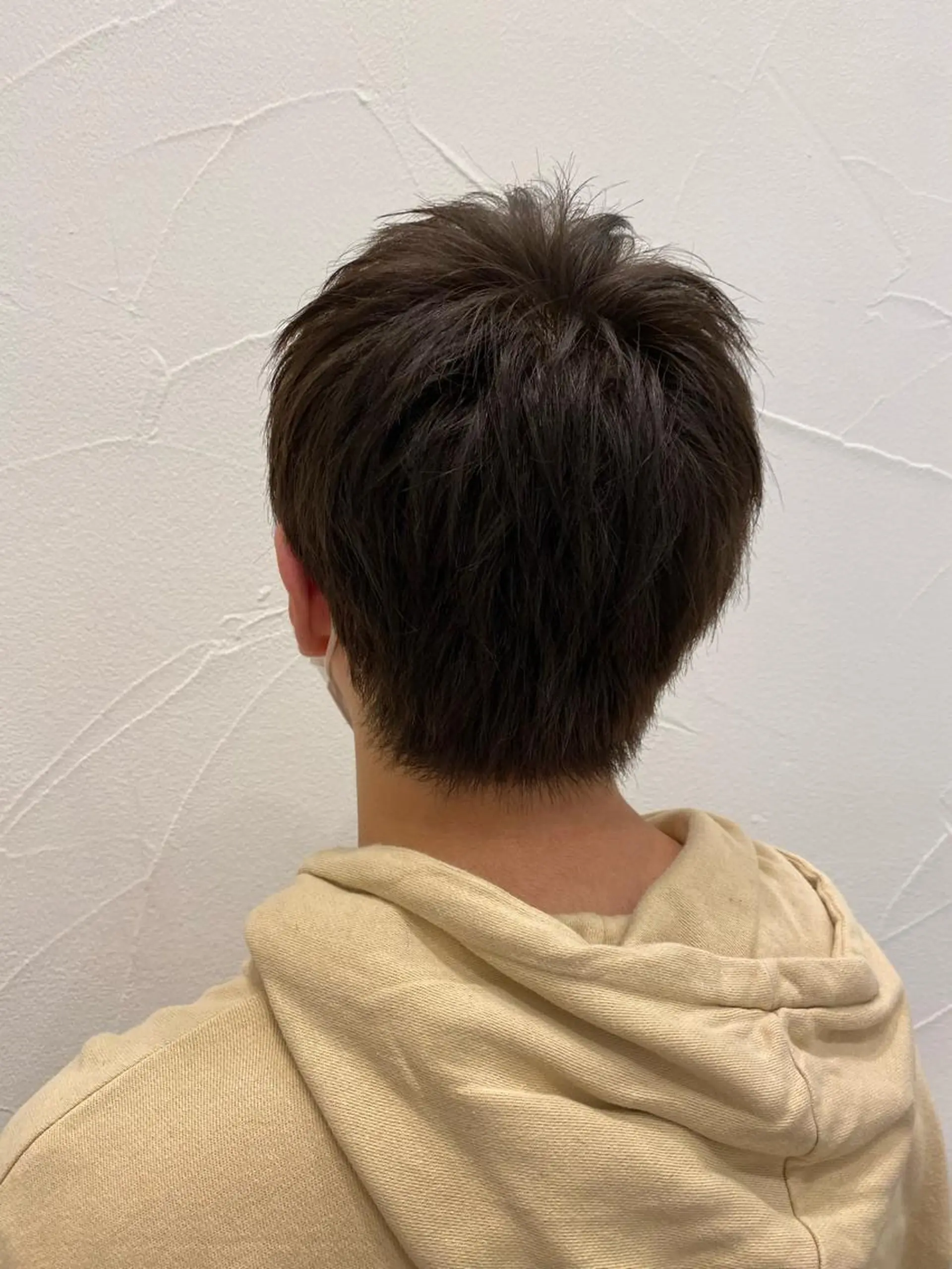 ショート カラー メンズ ショートレイヤー グレージュ レイヤーカット ショートヘア Ash中目黒店 榊間茜のヘアスタイル