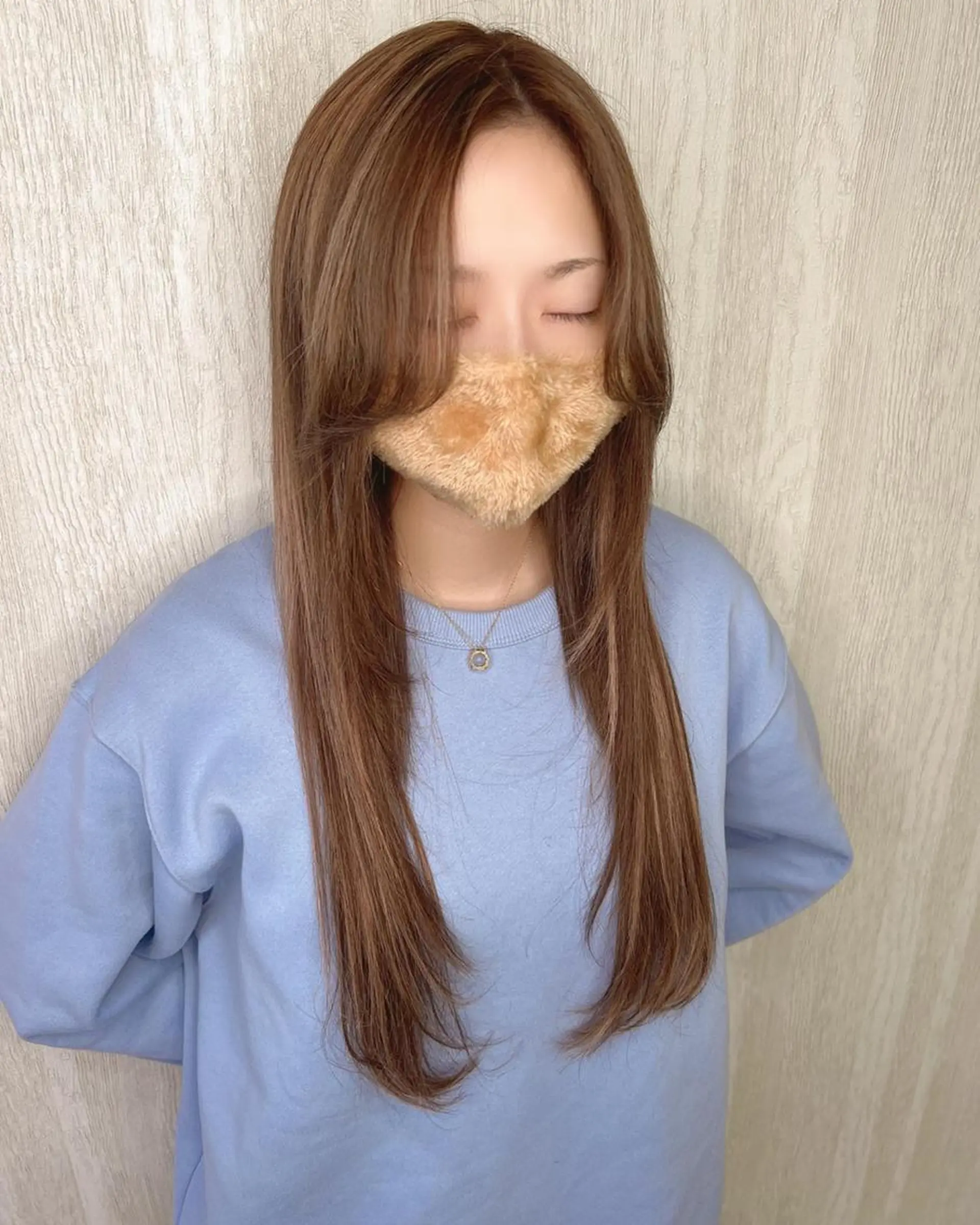 ロング カラー シールエクステ ベージュカラー ハイライトカラー ミルクティーベージュ エクステ UNDER vr 【アンダーバー】のヘアスタイル