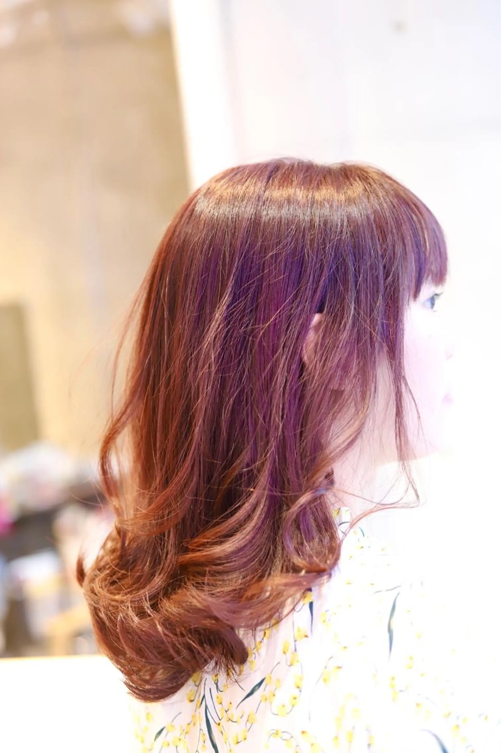 セミロング カラー カット ヘアカラー トリートメント ヘアセット アドミラルYoshi oのヘアスタイル