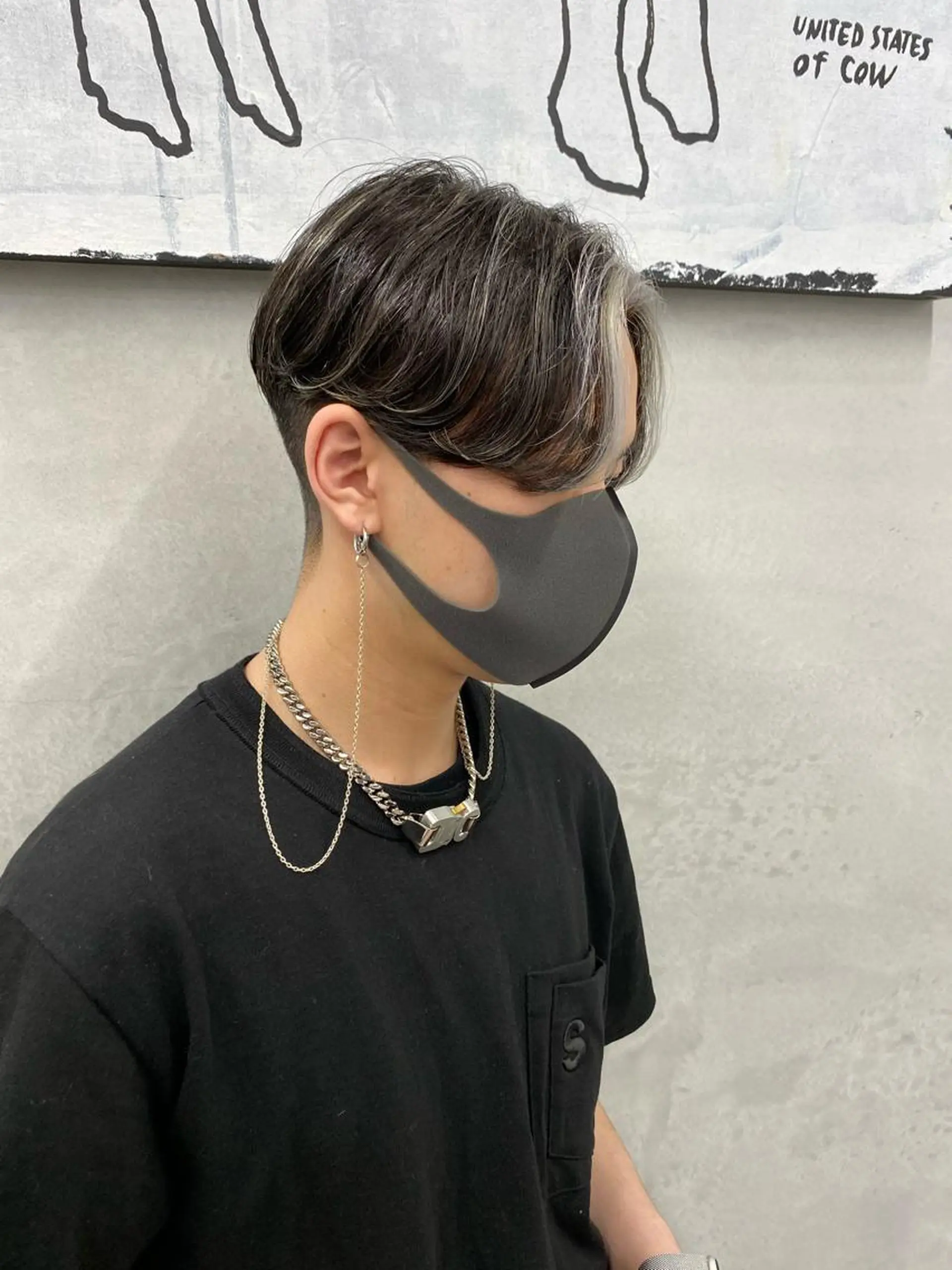 ショート カラー ヘアアレンジ メンズ ブリーチダブルカラー ハイライト/山本喜熙のヘアスタイル