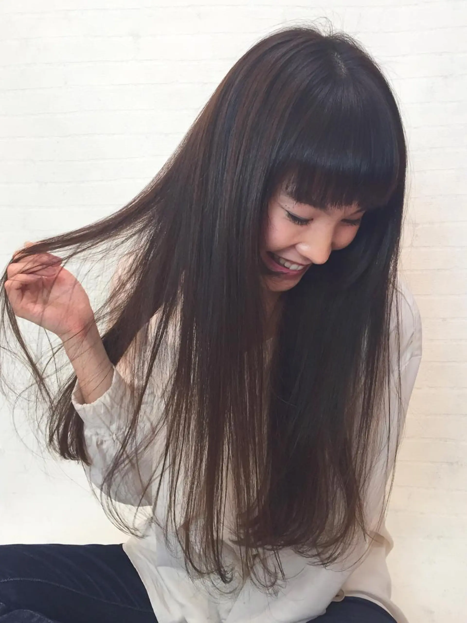 ロング カラー やまだ まいのヘアスタイル