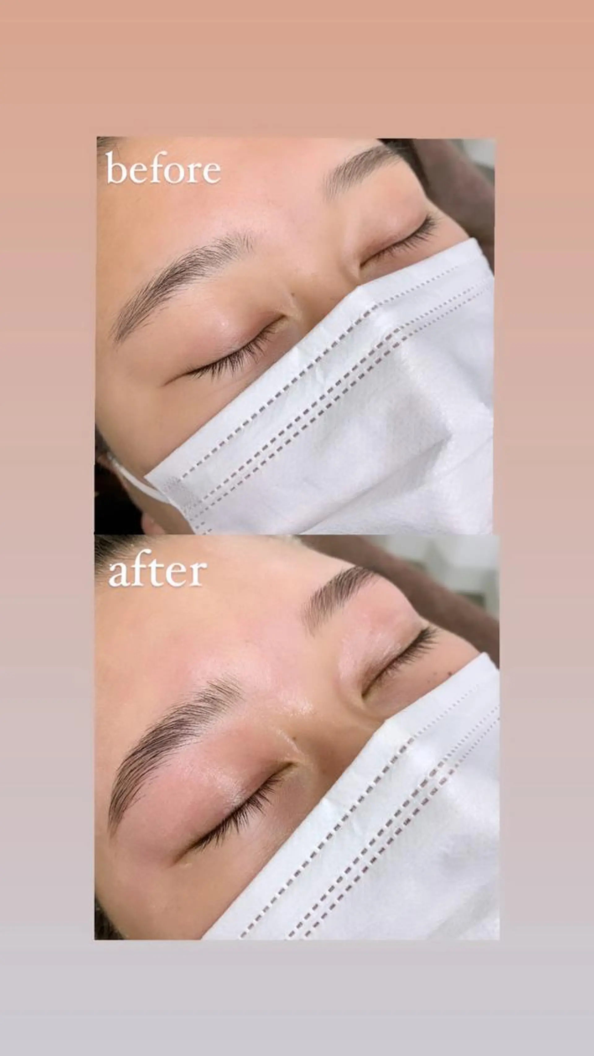 パーマ アイブロウ ハリウッドブロウリフト pu muのネイルデザイン