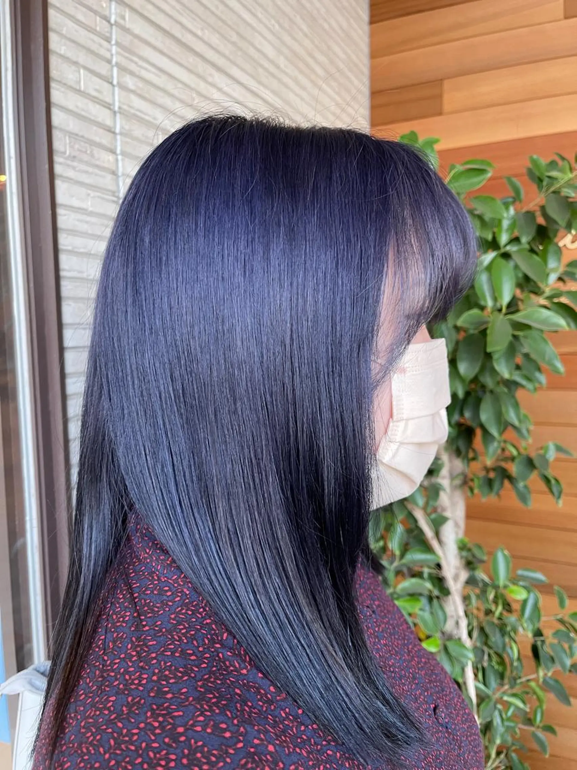 セミロング カラー ネイビーカラー ヘアカラー 【AMANEQ】 yuka🦋のヘアスタイル