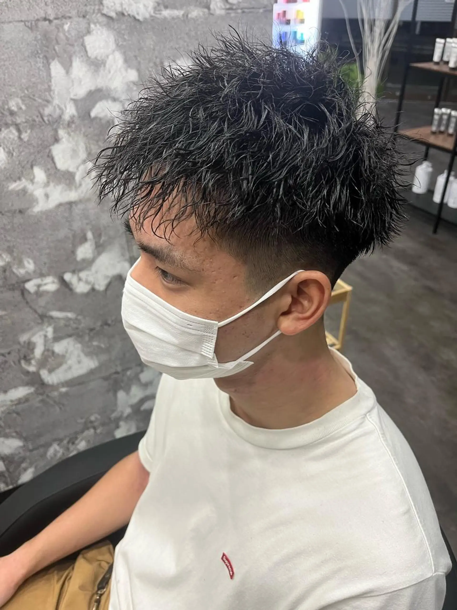 パーマ スパイキーショート/ フェードカット/石田のヘアスタイル