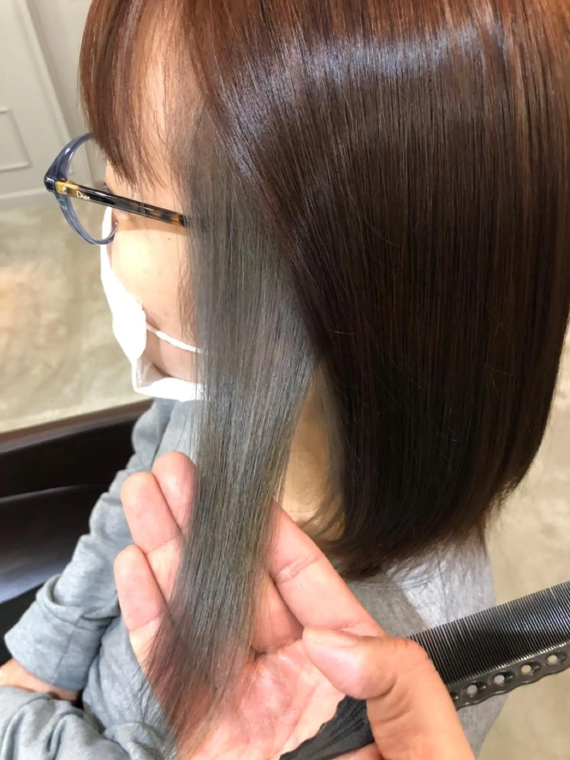 ミディアム カラー カット ヘアカラー hair care ACRO所属・hair care ACRO店長　谷のヘアスタイル