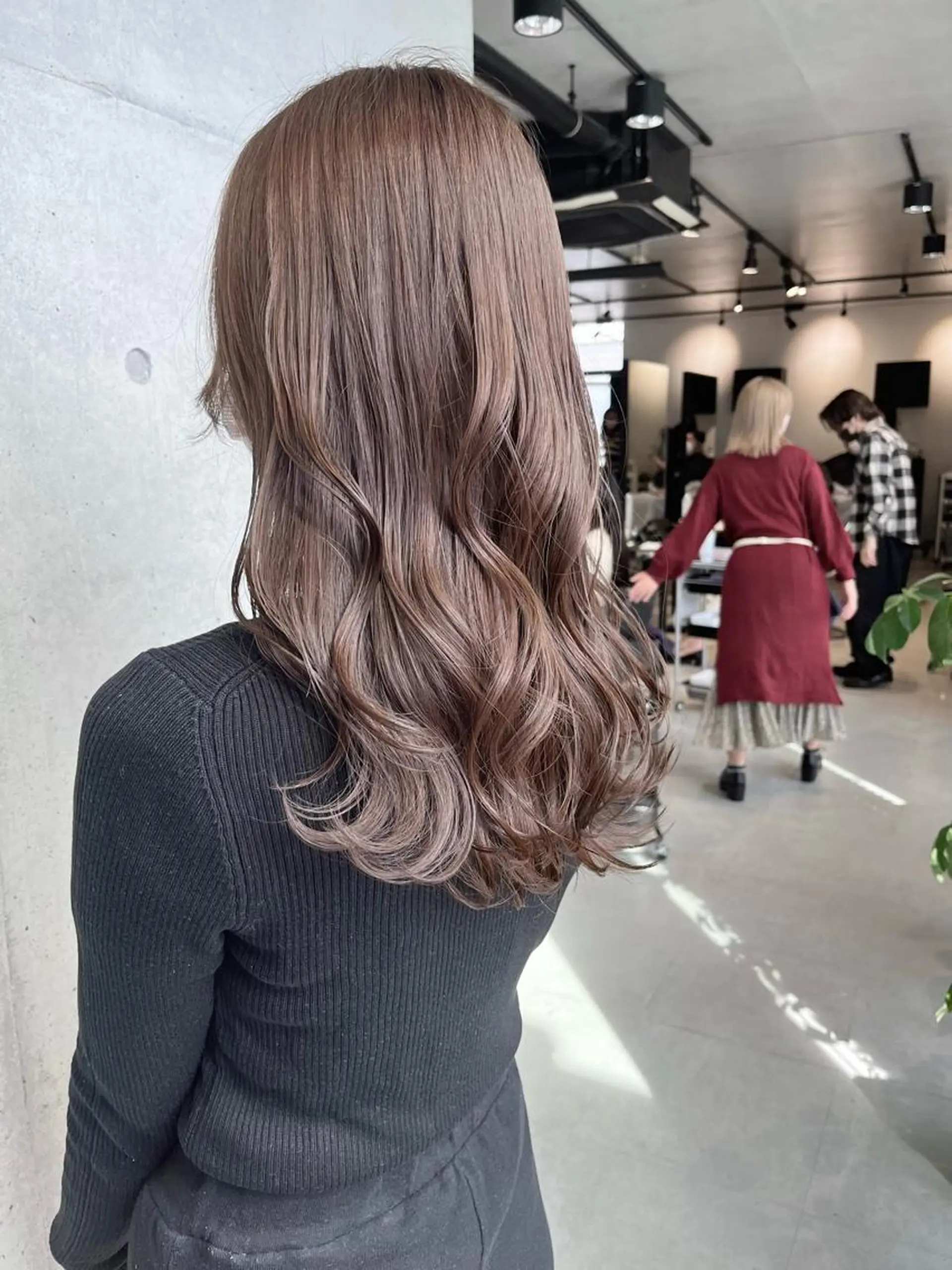 セミロング カラー ヘアカラー トリートメント ヘッドスパ 透明感/オリーブ/ グレージュ/YUKAのヘアスタイル