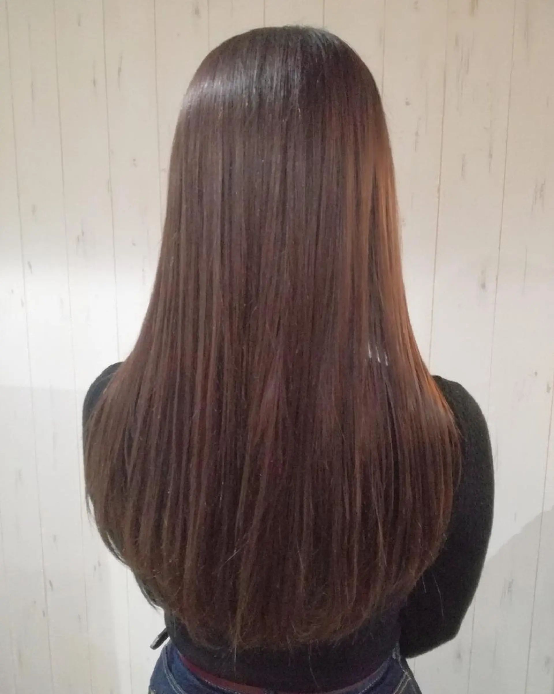 ロング カラー ベージュカラー ピンクカラー ピンクベージュ 西川 敏夫のヘアスタイル