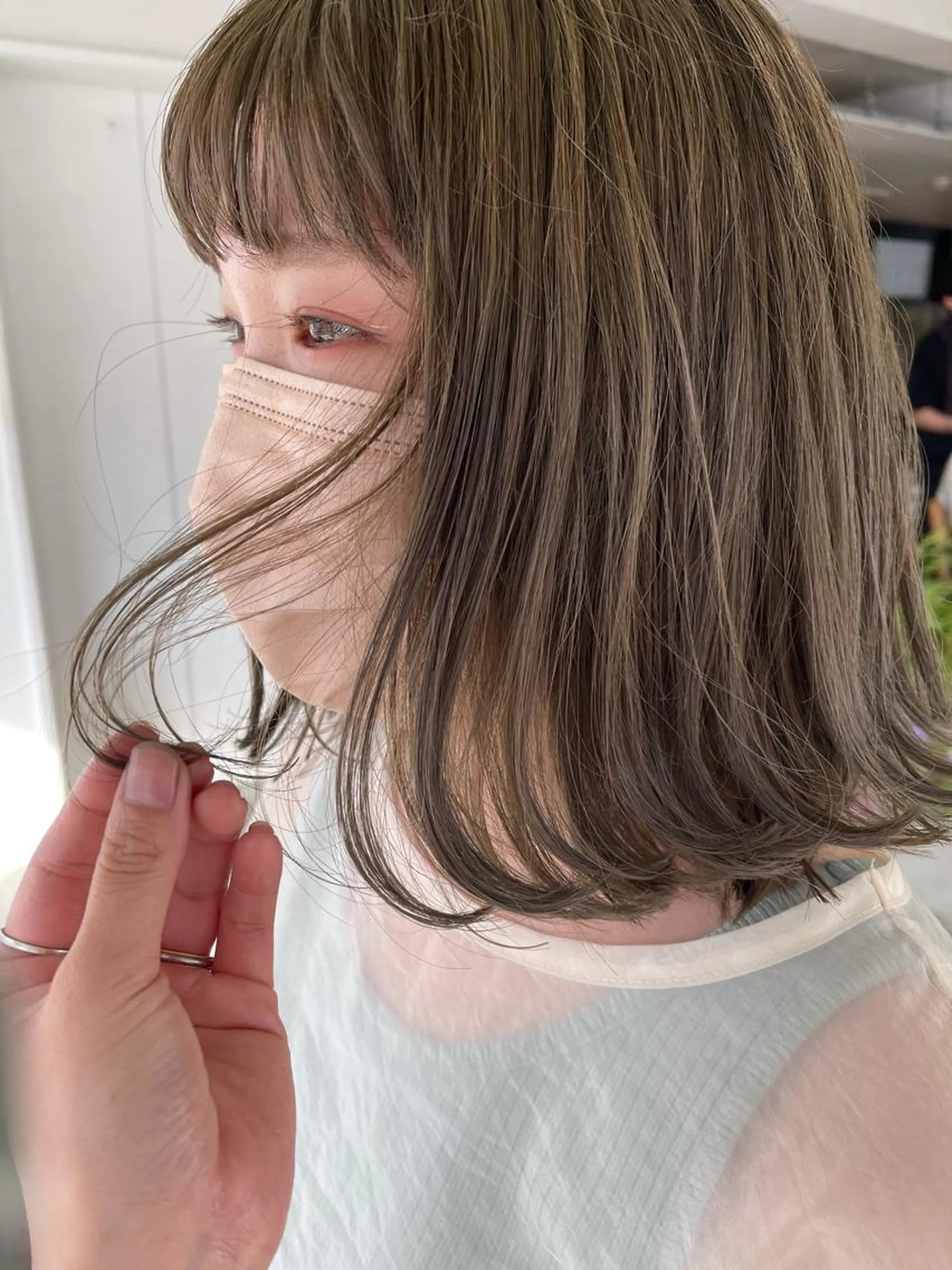 ショート カラー ヘアカラー トリートメント 💓パーマ，💗 レイヤーカットのヘアスタイル