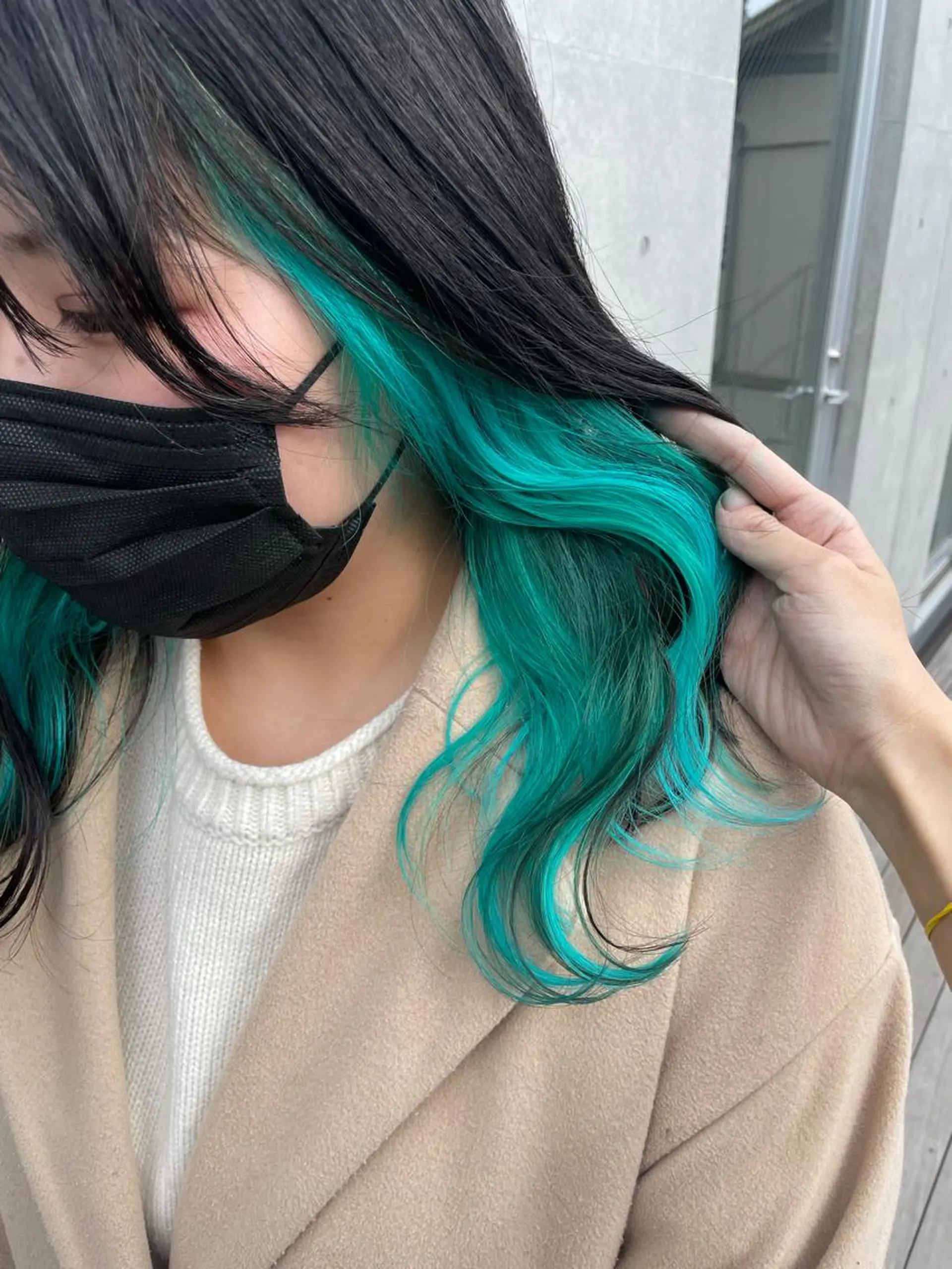 ミディアム カラー ブリーチ ケアブリーチ ダブルカラー インナーカラー 推し ブリーチ  髪質改善のヘアスタイル