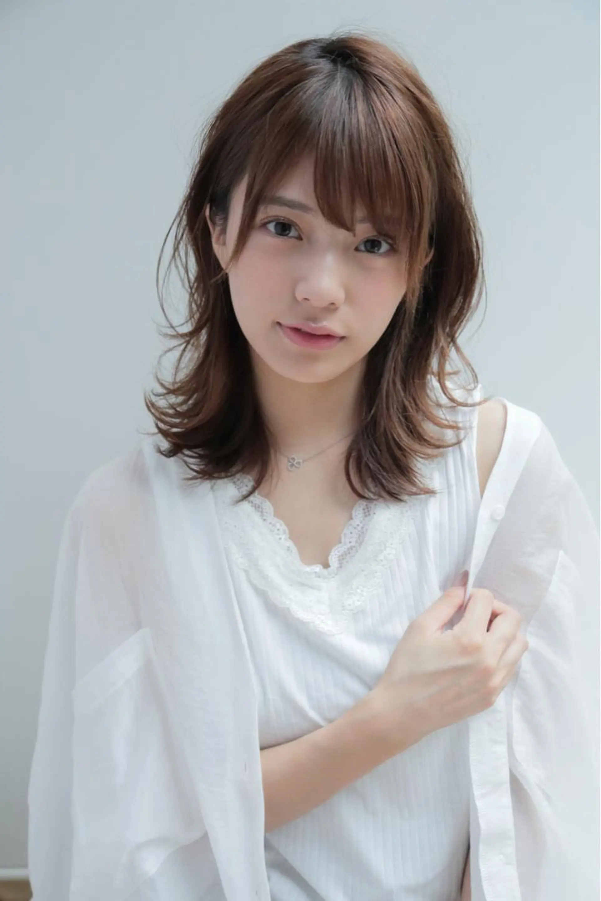 ミディアム カラー レイヤー/韓国/ボブ 縮毛矯正/畠中ケントのヘアスタイル