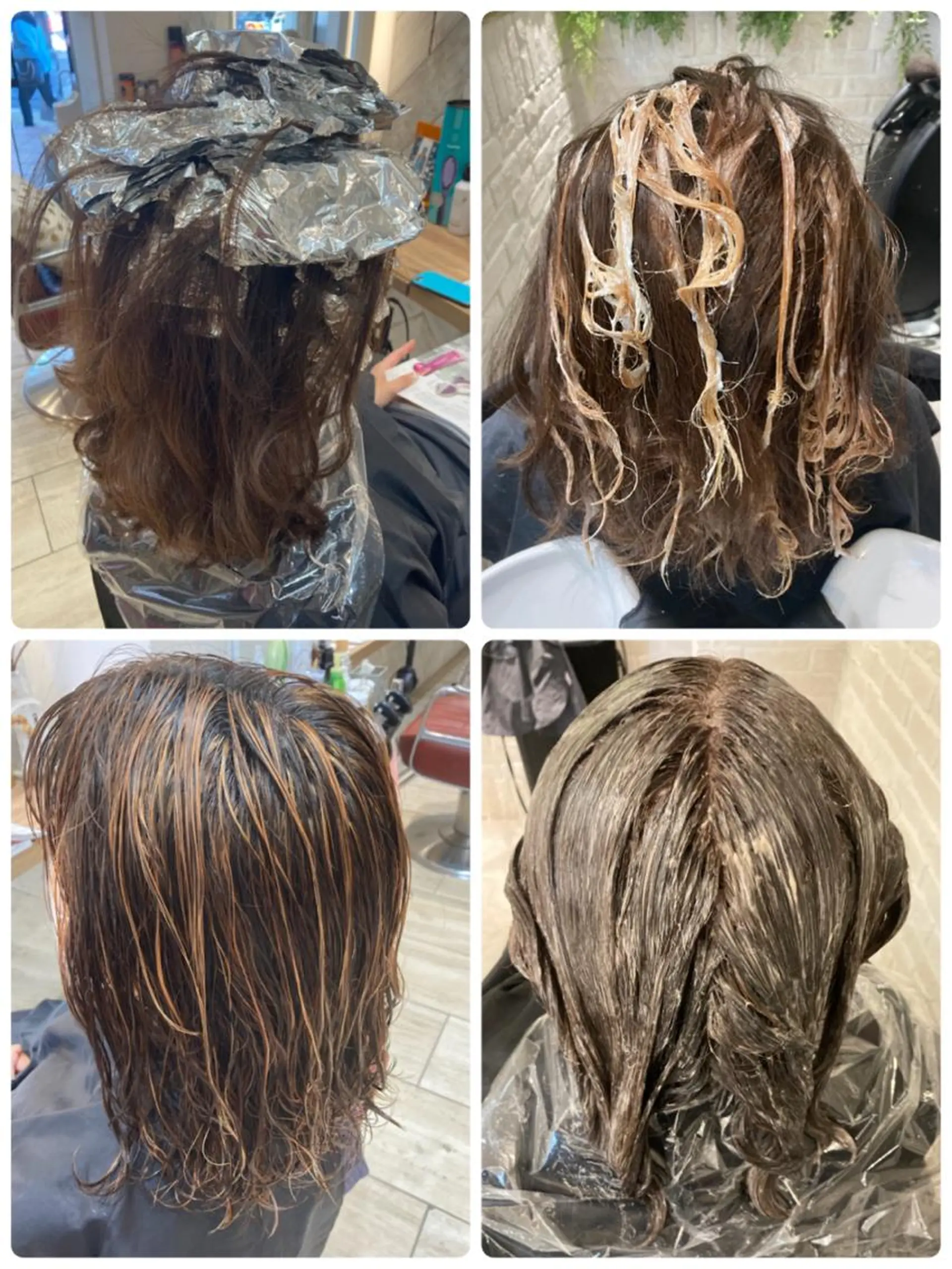 セミロング カラー ブリーチ 透明感カラー ハイライトカラー ハイライト トリートメント あやかショート 白髪ぼかしのヘアスタイル